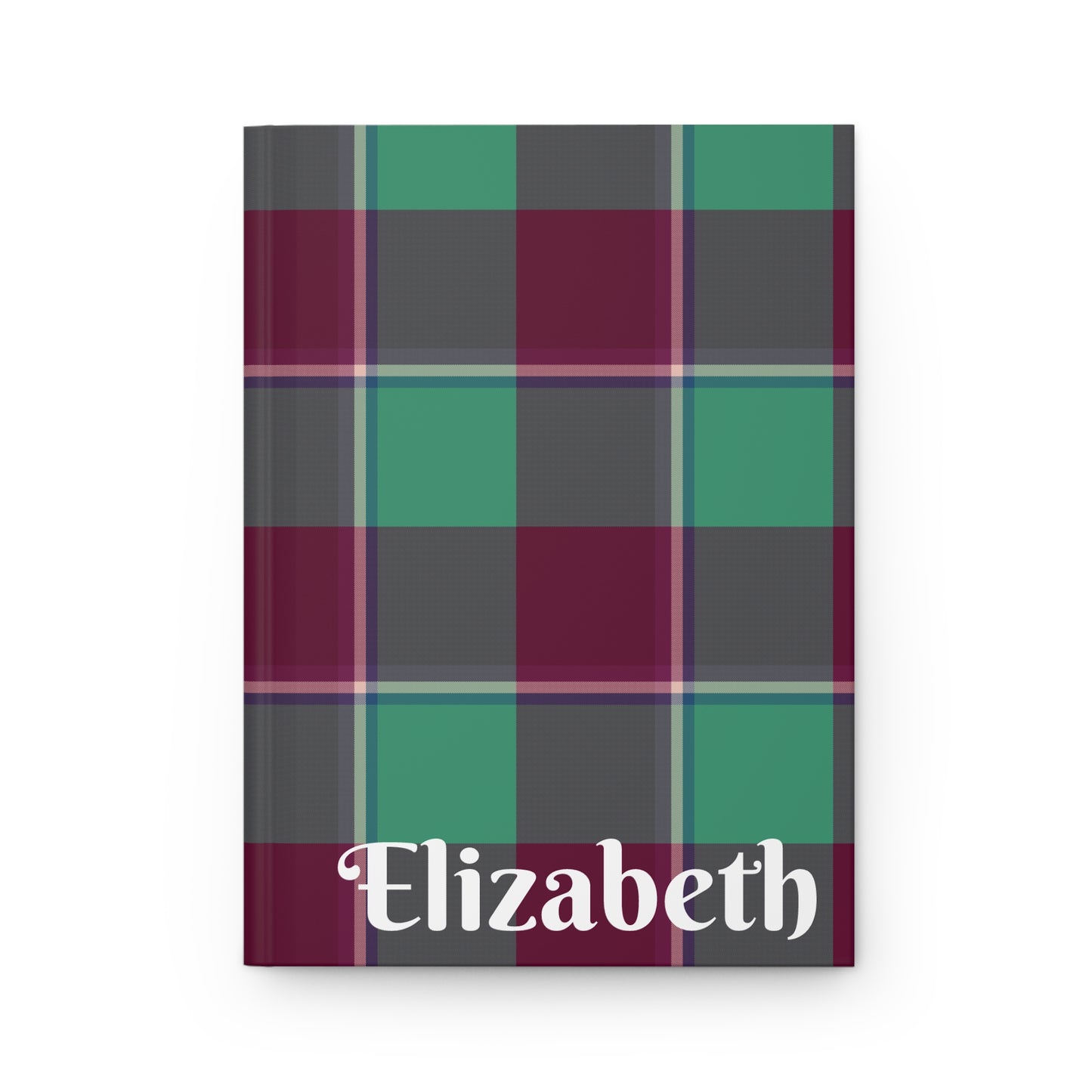 Personalized Plaid Hardcover Journal, Customizable Notebook for Writers and Students, Perfect Gift - Celtic Scents