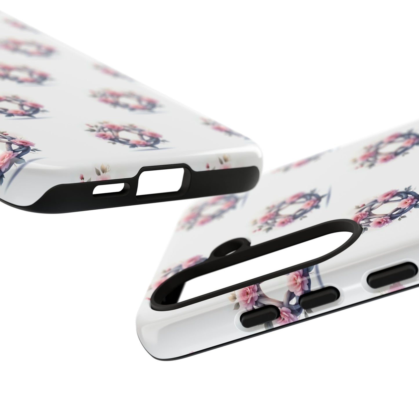 Floral Phone Case, Tough Cases for Women, Cute Celtic Knot Floral Design iPhone Cover, Gift for Her, Stylish Tech Accessories