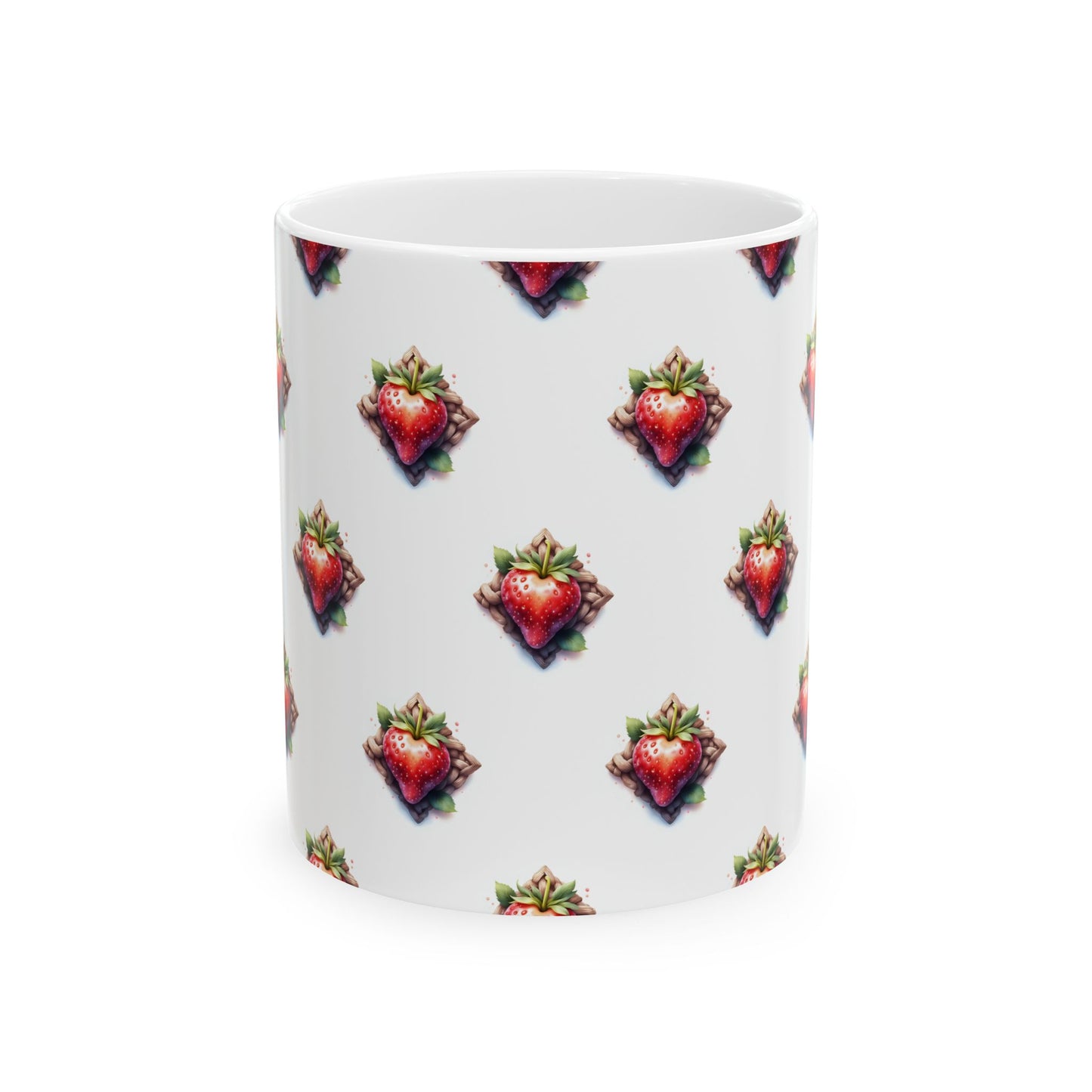 Strawberry Delight Ceramic Mug, Cute Coffee Cup, Gift for Food Lovers, Perfect for Birthdays, Kitchen Decor, 11oz and 15oz - Celtic Scents