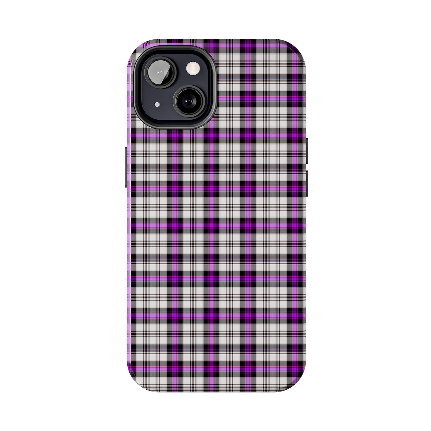 Stylish Tough Phone Case, Purple Plaid Protective Cover, Cute Gift for Teens, Cell Phone Accessory, Trendy Tech - Celtic Scents