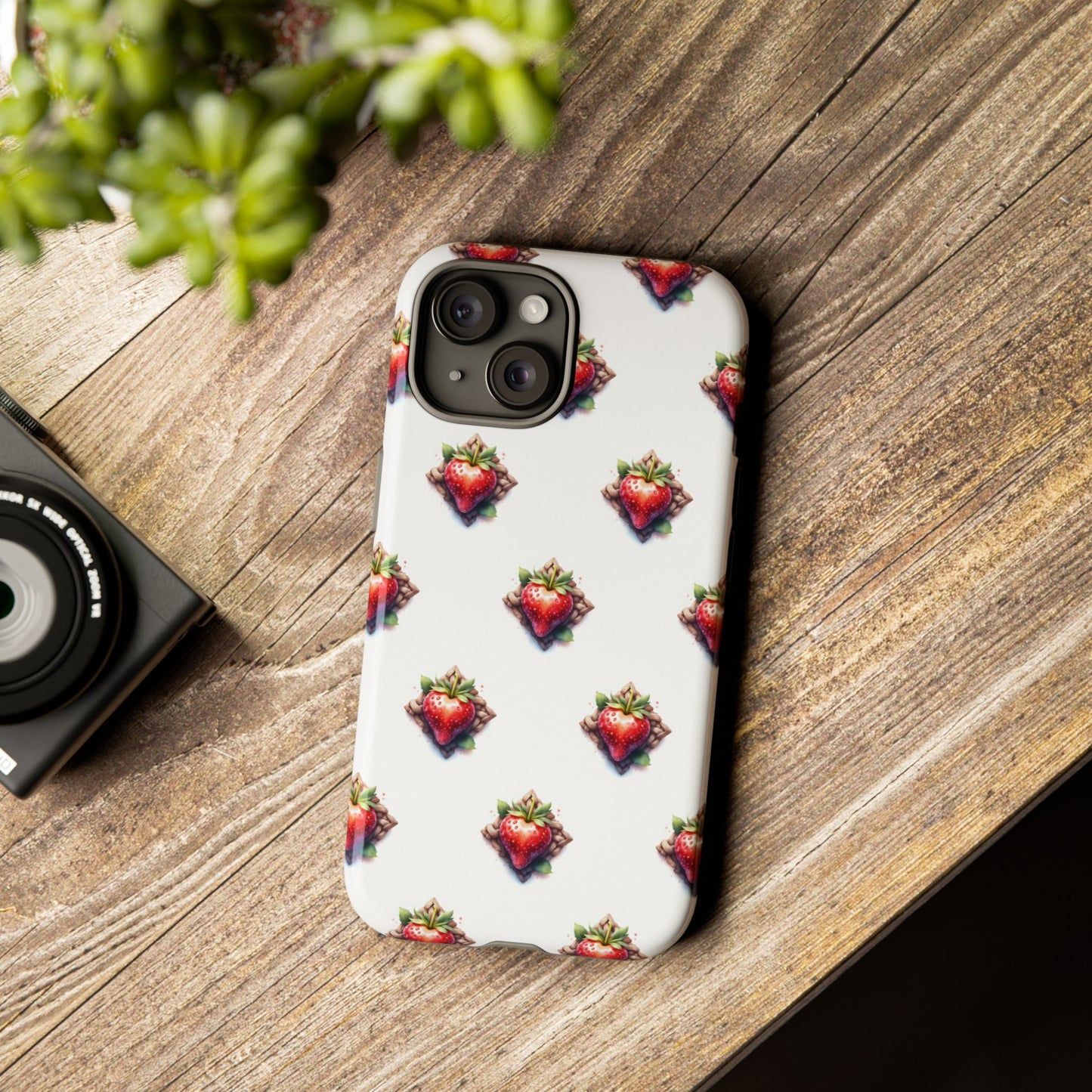 Strawberry Celtic Knot Phone Case, Cute Phone Cover, Gift for Her, Custom Smartphone Case, Funky Accessories, Valentine's Day Gift