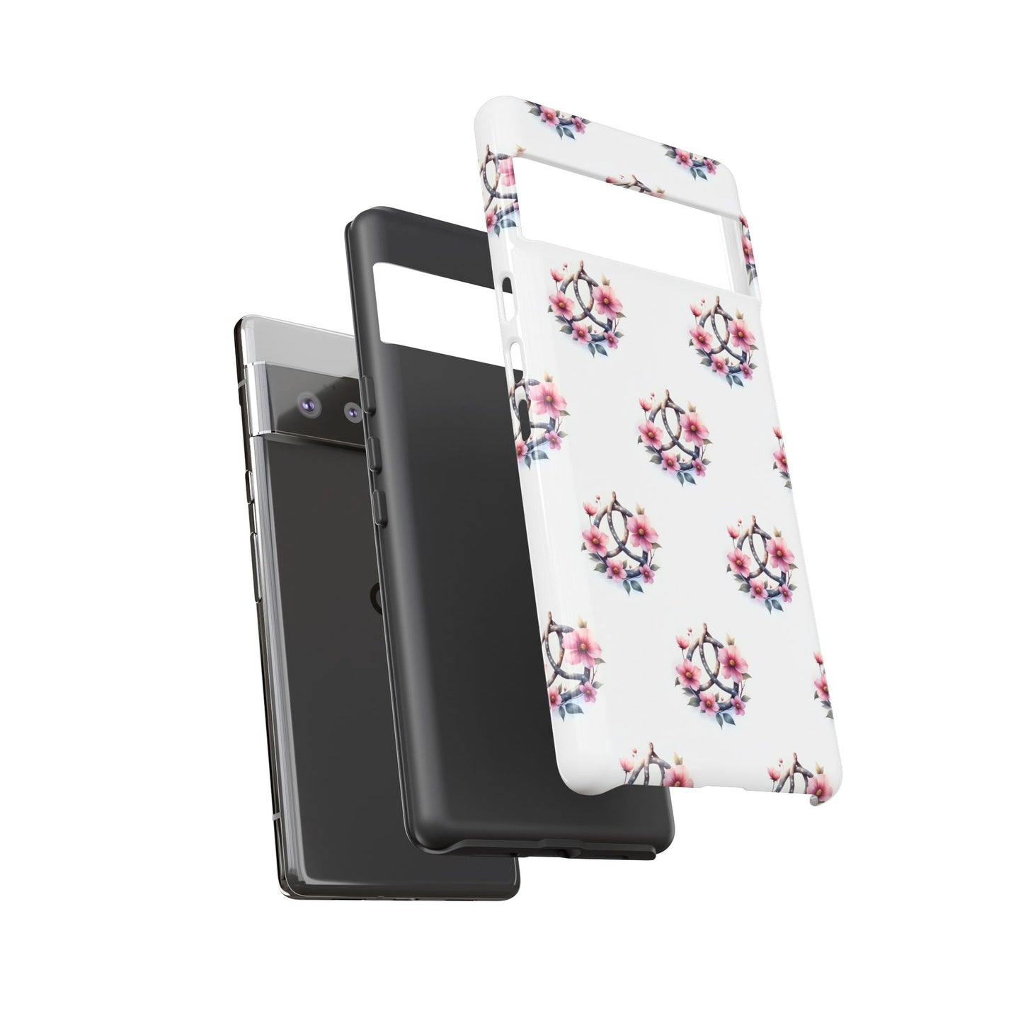 Floral Phone Case, Tough Phone Cover, Cute Protection for Mobile, Gift for Her, Celtic Knot Floral Pattern Case