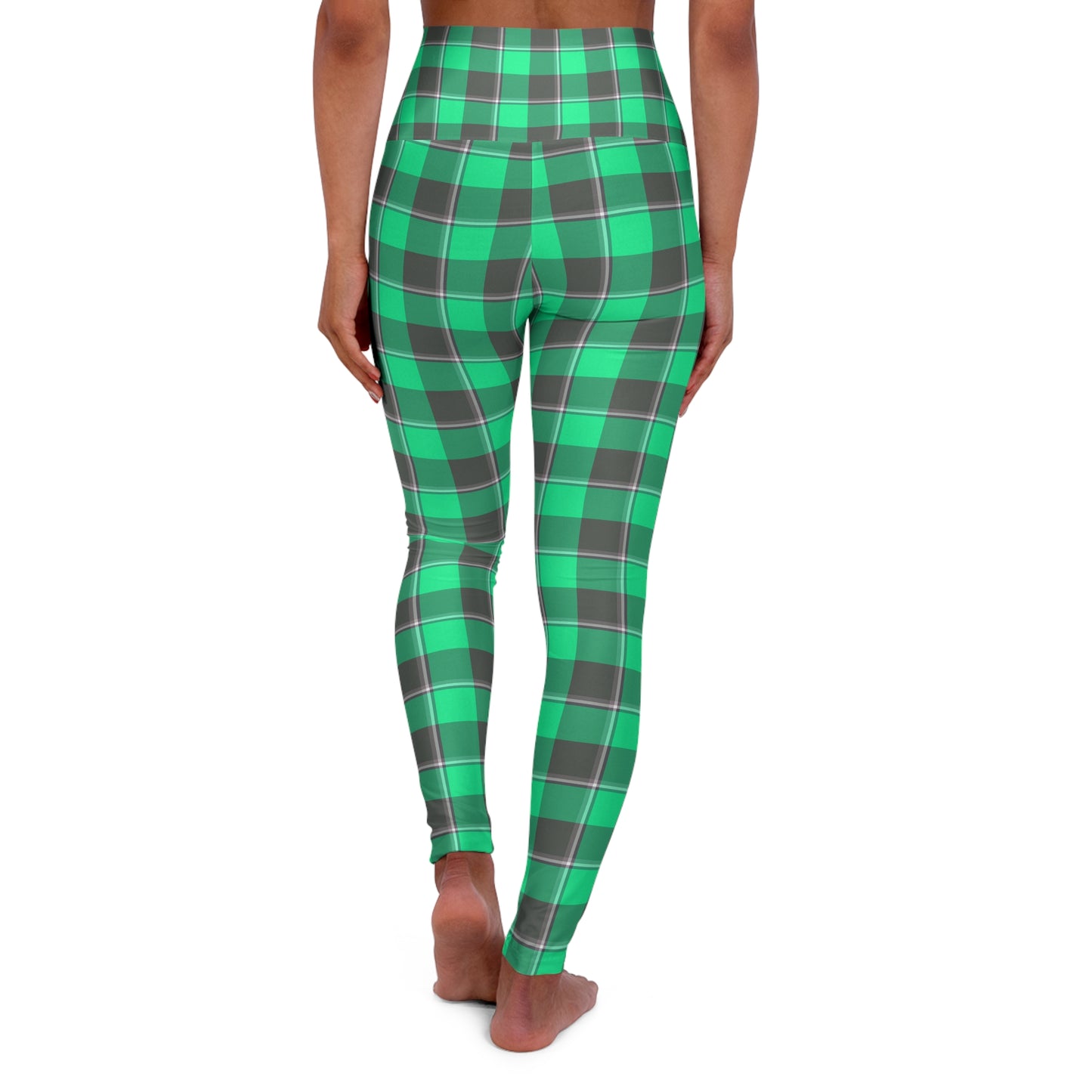 High Waisted Plaid Yoga Leggings, Comfortable Activewear for Fitness, Workout, Yoga, Pilates, Athleisure - Celtic Scents