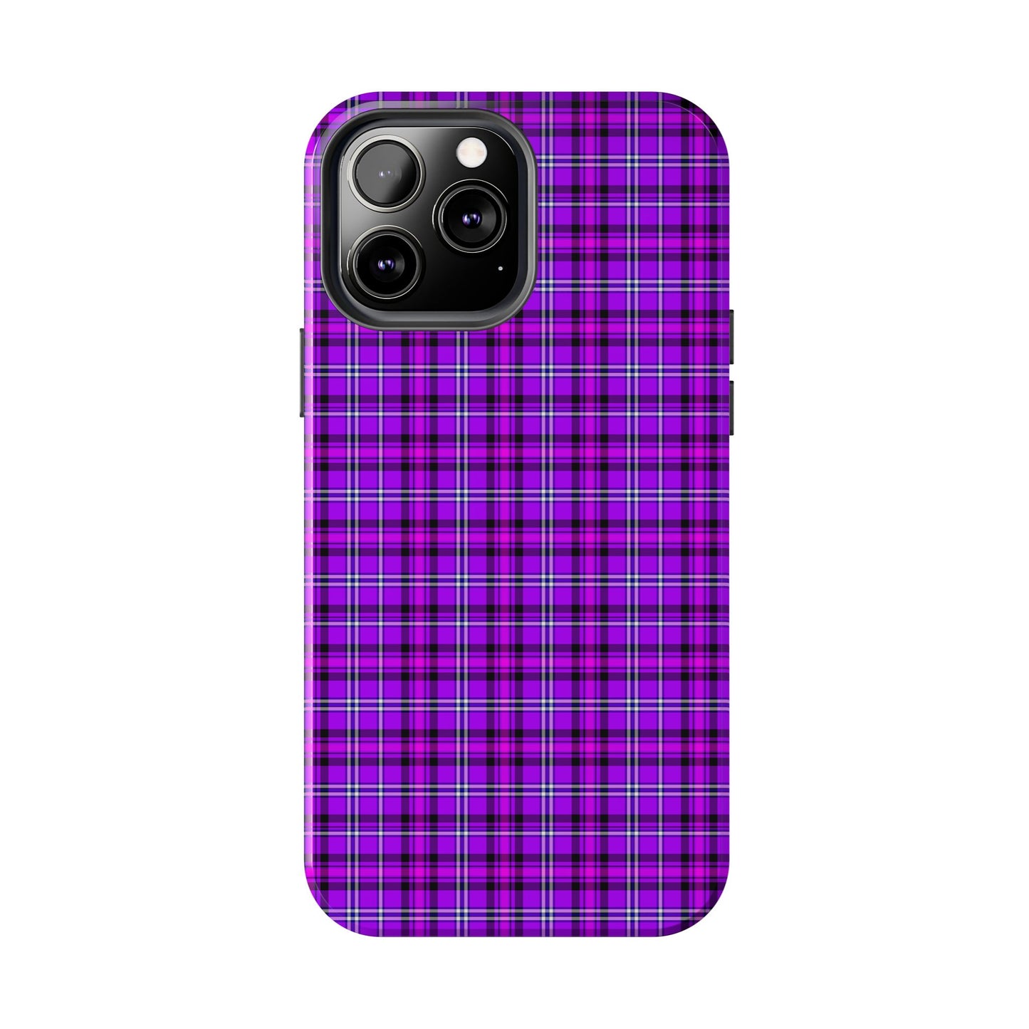 Purple Plaid Stylish Tough Phone Cases, Durable Phone Cover, Protective Case, Trendy Design, Gifts for Her - Celtic Scents