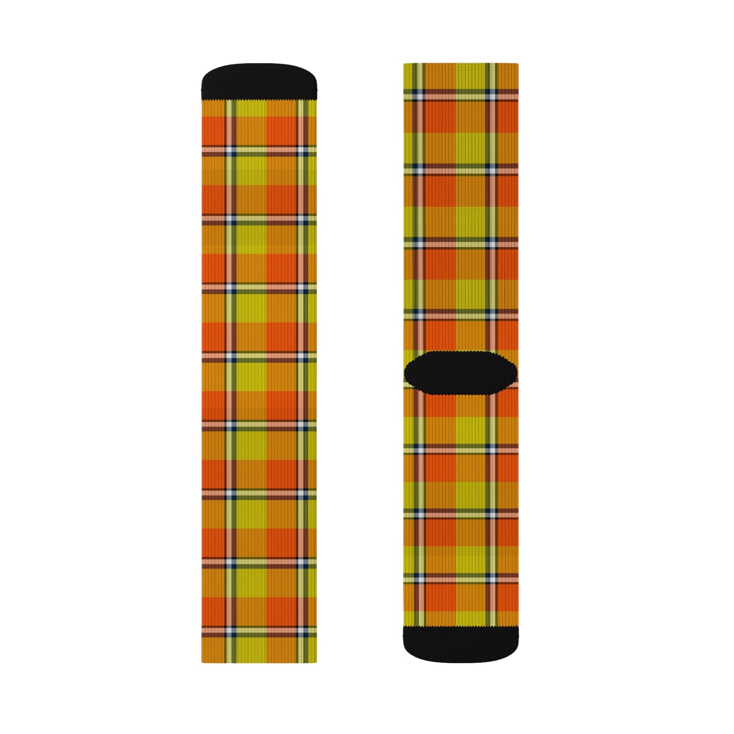 Autumn Plaid Socks, Cozy Fall Footwear, Funky Fashion Accessory - Celtic Scents
