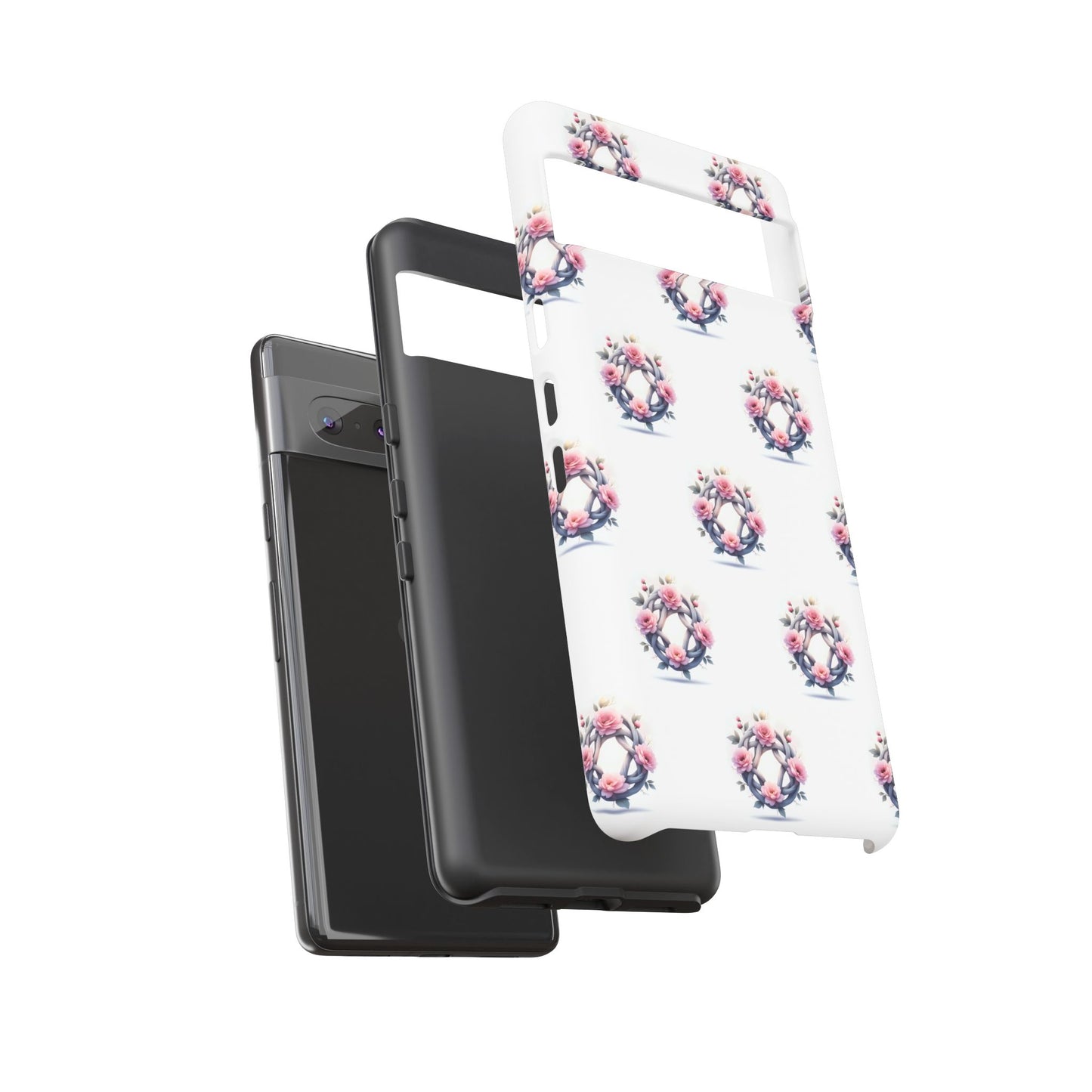Floral Phone Case, Tough Cases for Women, Cute Celtic Knot Floral Design iPhone Cover, Gift for Her, Stylish Tech Accessories