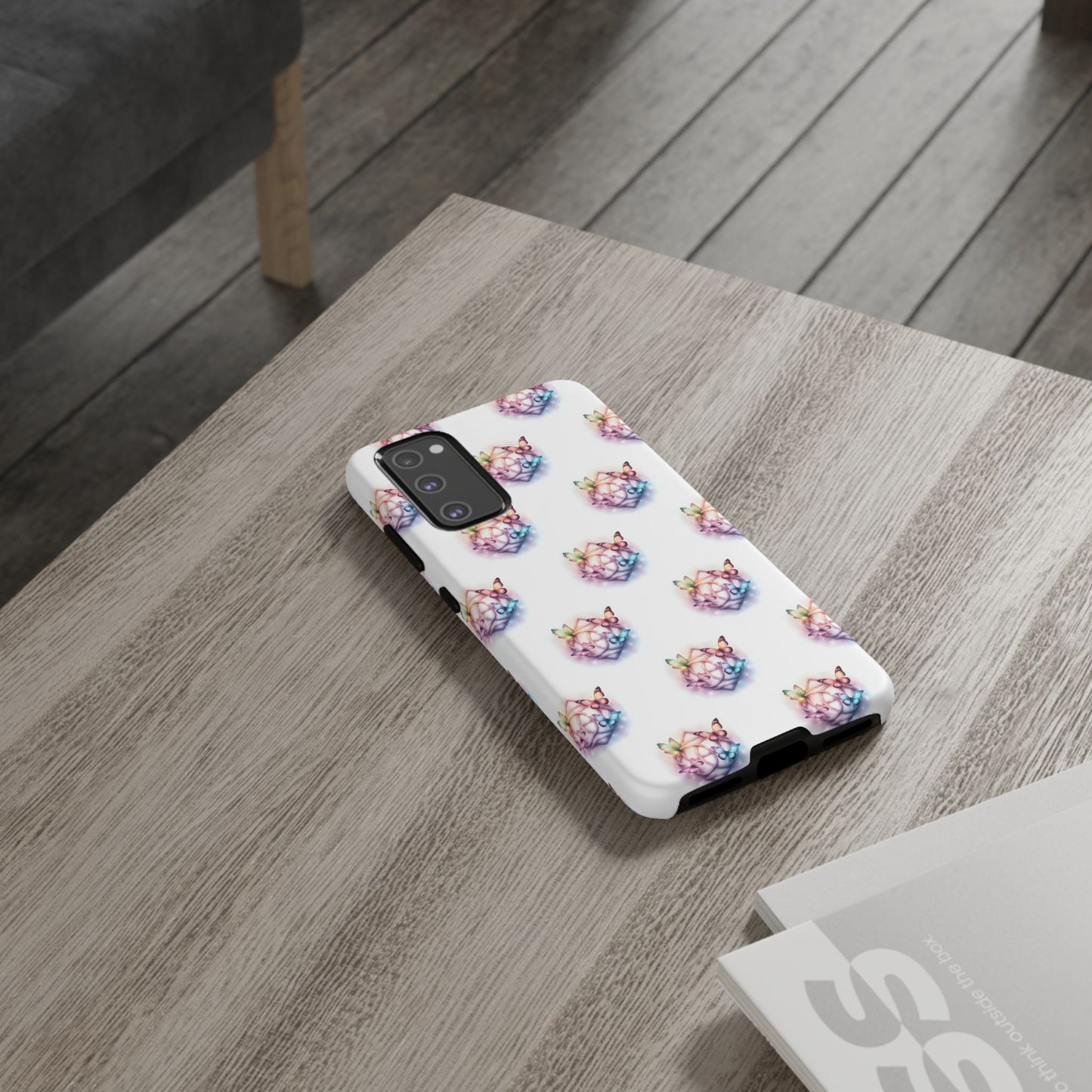 Colorful Butterflies Phone Case, Tough Cases, Cute Butterfly Lover Gift, Trendy Phone Cover, Nature Print Case