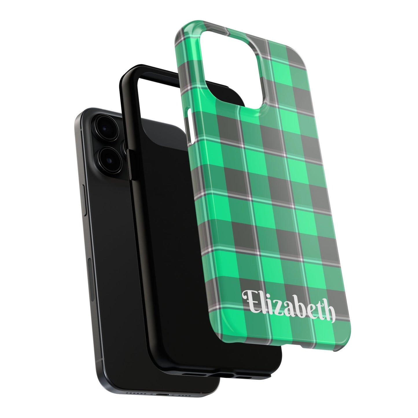 Personalized Plaid Tough Phone Case, Custom Phone Cover, Gifts for Her, Unique Cell Phone Case, Trendy Accessories, Holiday Gifts - Celtic Scents