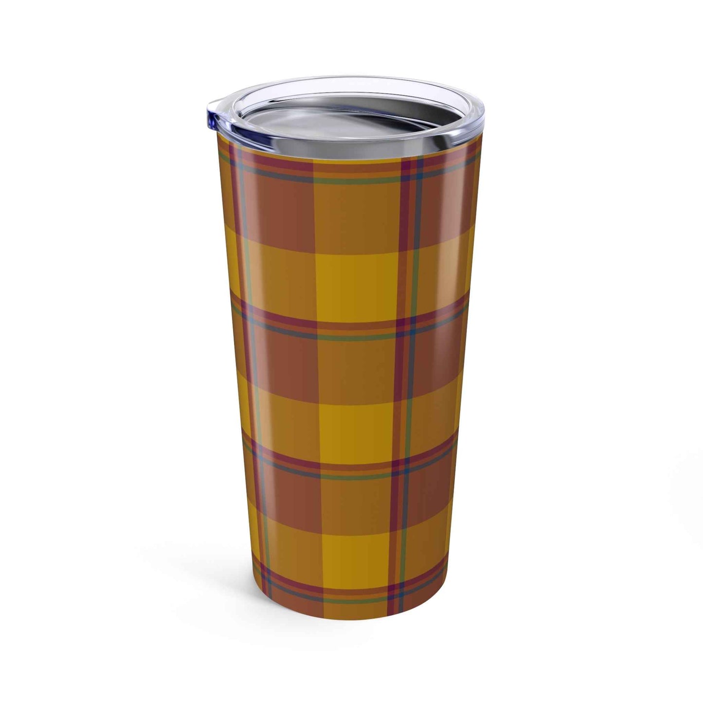 Autumn Plaid Tumbler 20oz - Cozy Travel Mug, Fall Drinkware, Rustic Kitchen Decor, Gift for Him or Her, Thanksgiving/Harvest Favor