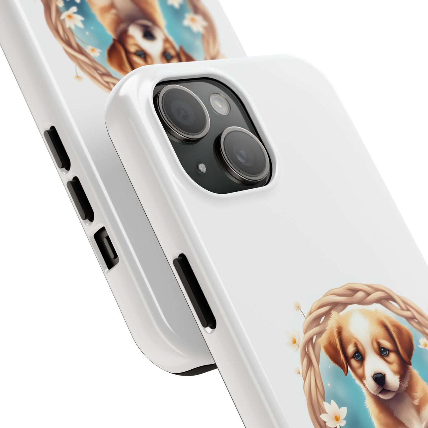 Cute Puppy Phone Case, Tough Case for Dog Lovers, Pet Gift, Protector Case for iPhone, Custom Phone Cover - Celtic Scents