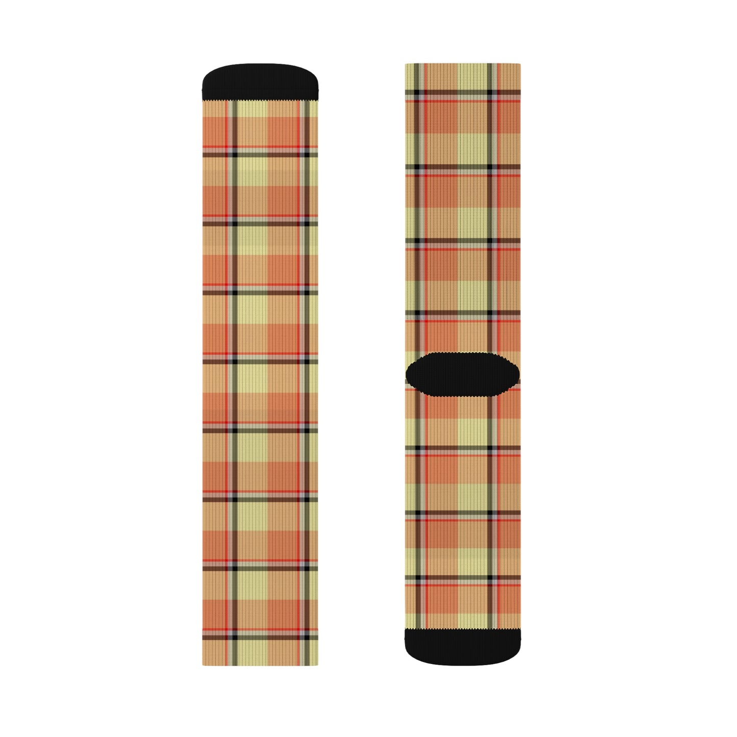 Cozy Plaid Sublimation Socks, Warm Gift, Casual Wear, Holiday Readiness - Celtic Scents