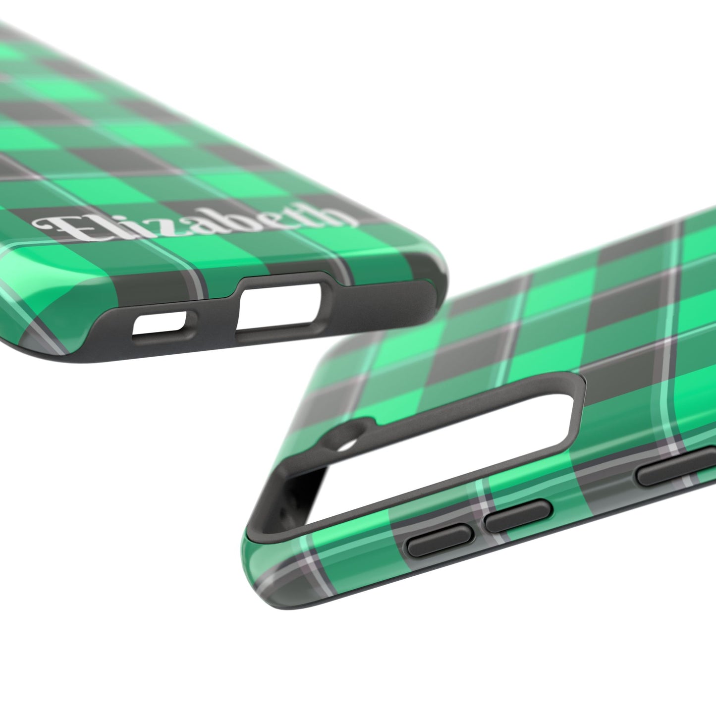 Personalized Plaid Tough Phone Case, Custom Phone Cover, Gifts for Her, Unique Cell Phone Case, Trendy Accessories, Holiday Gifts