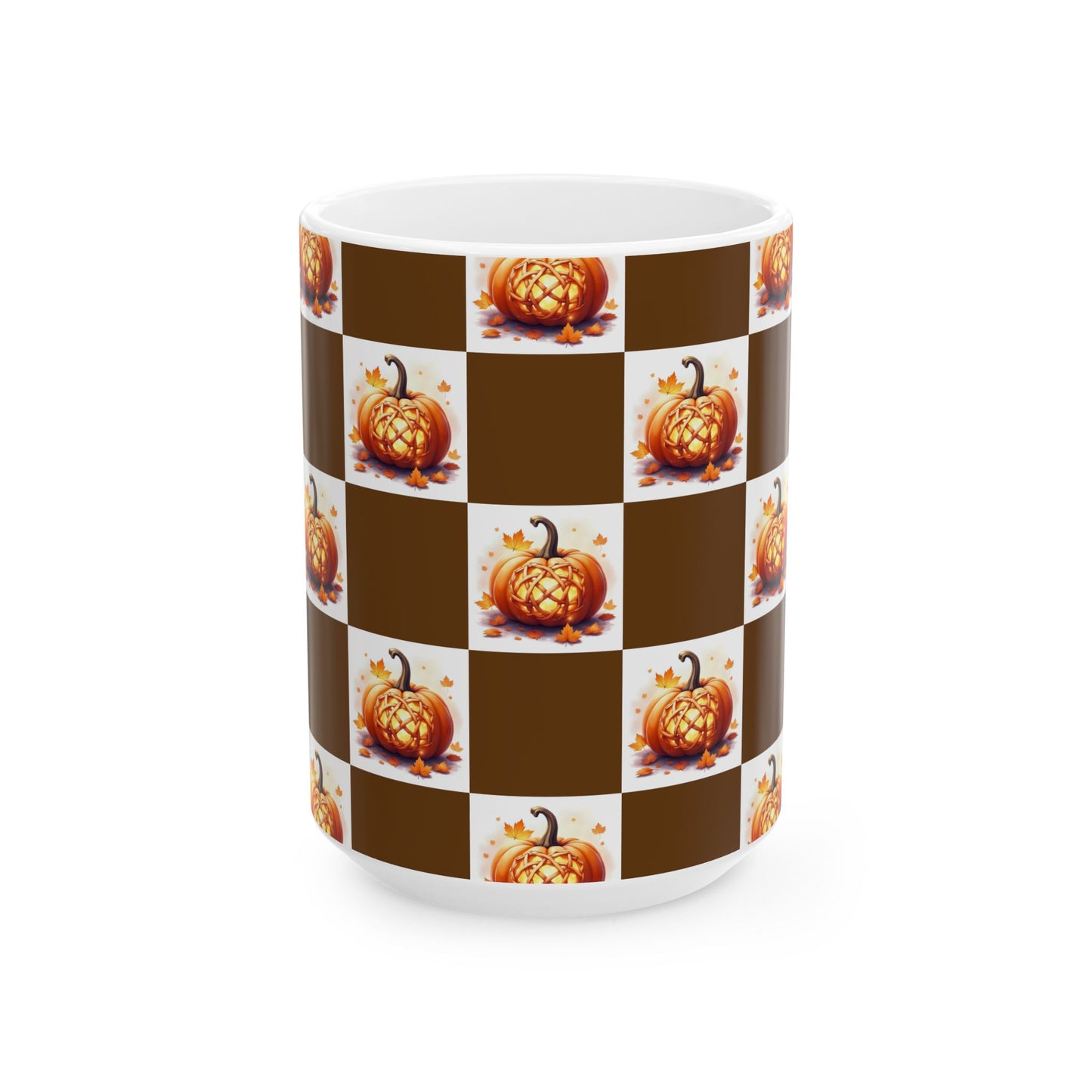 Fall-Themed Pumpkin Ceramic Mug | Cozy Autumn Coffee Cup, Harvest Decor, Thanksgiving Gift, Seasonal Kitchenware, Pumpkin Spice Lovers - Celtic Scents