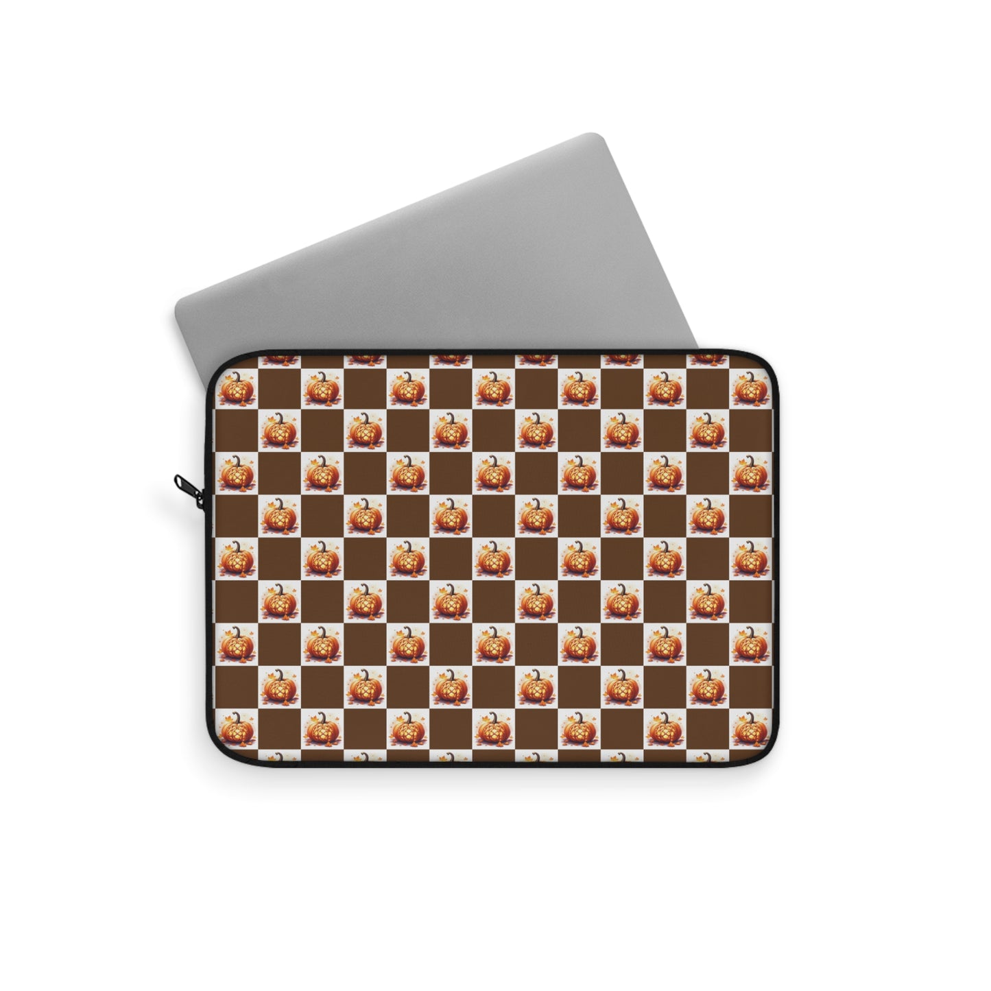 Cozy Fall Laptop Sleeve, Pumpkin Pattern Design, Autumn Tech Case, Gift for Students, Computer Bag, Seasonal Decor - Celtic Scents