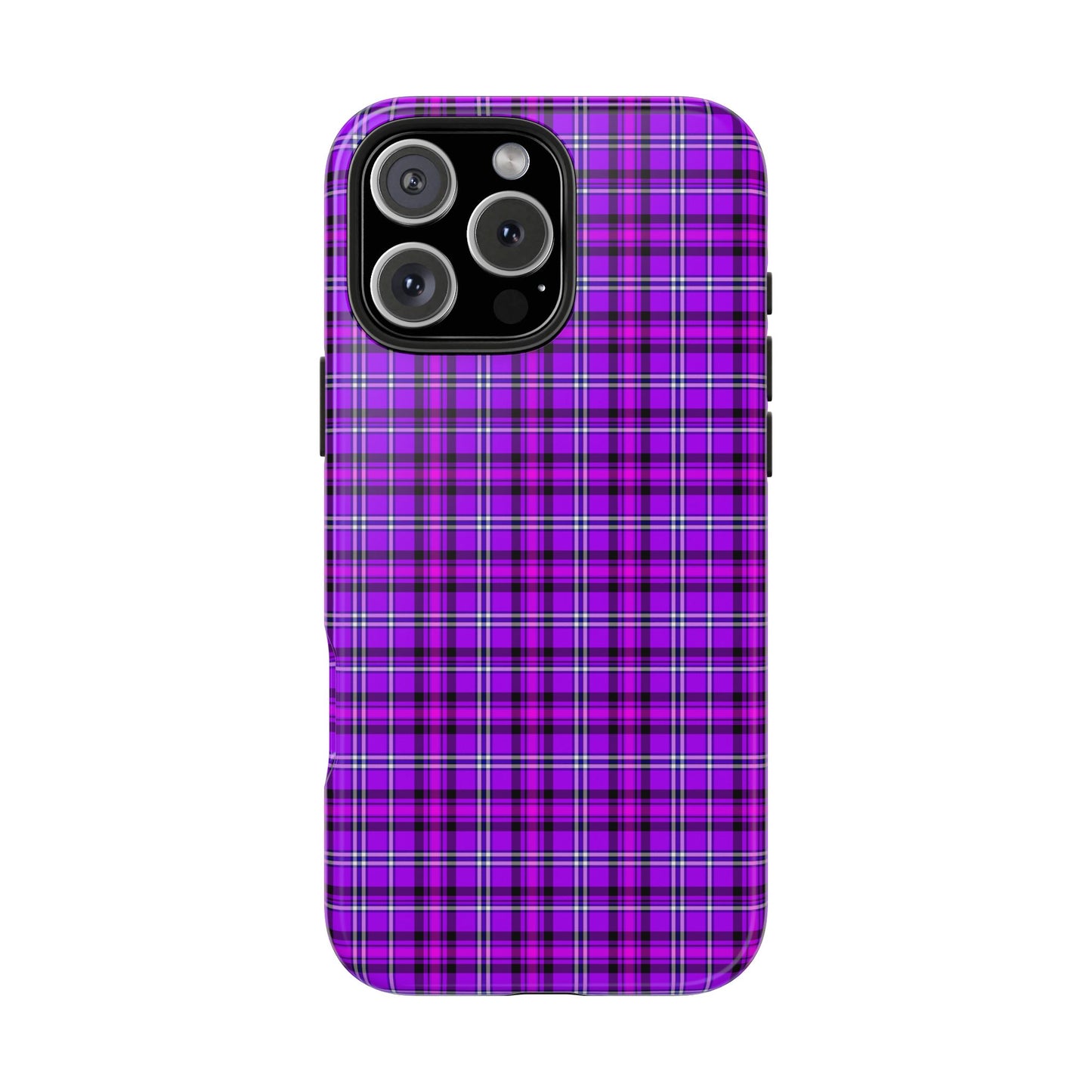 Purple Plaid Stylish Tough Phone Cases, Durable Phone Cover, Protective Case, Trendy Design, Gifts for Her - Celtic Scents