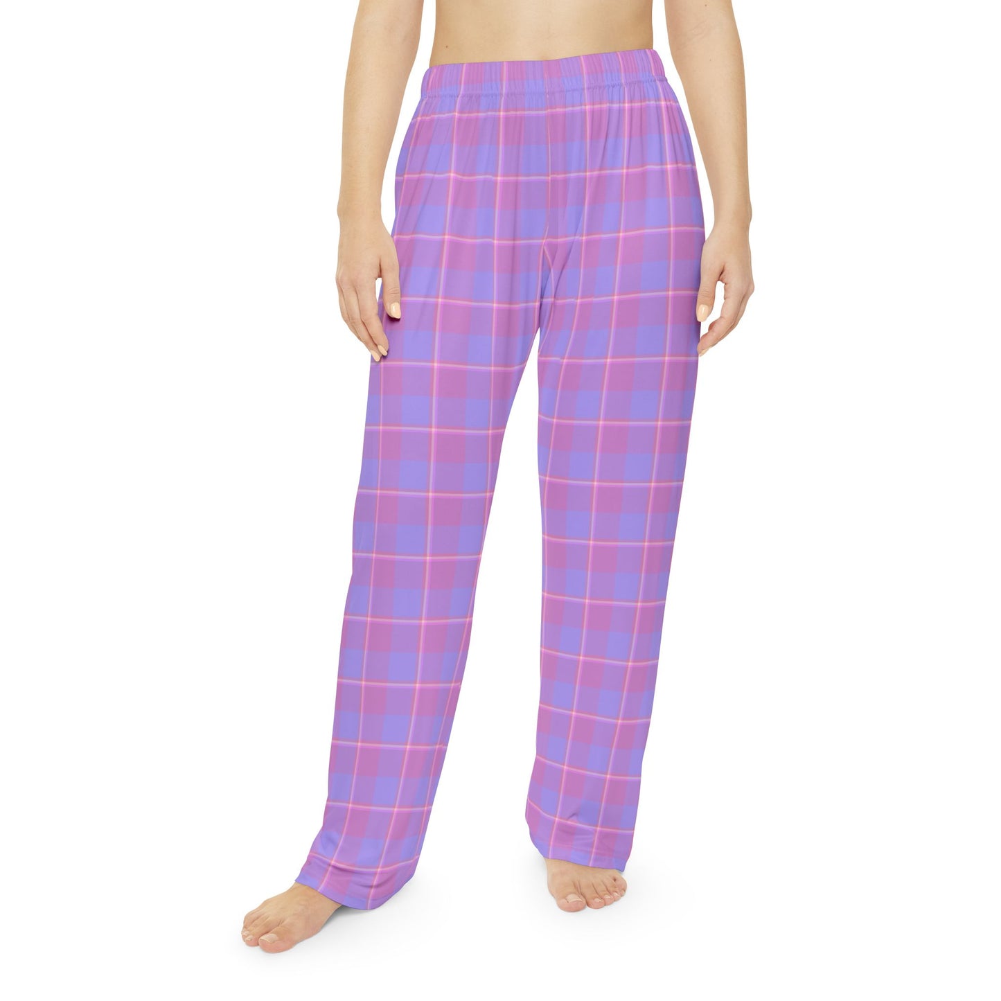 Cozy Women's Pajama Pants, Stylish Loungewear, Sleep Pants, Gift for Her, Purple Pink Plaid Pajamas, Lounge Pants for Comfort - Celtic Scents