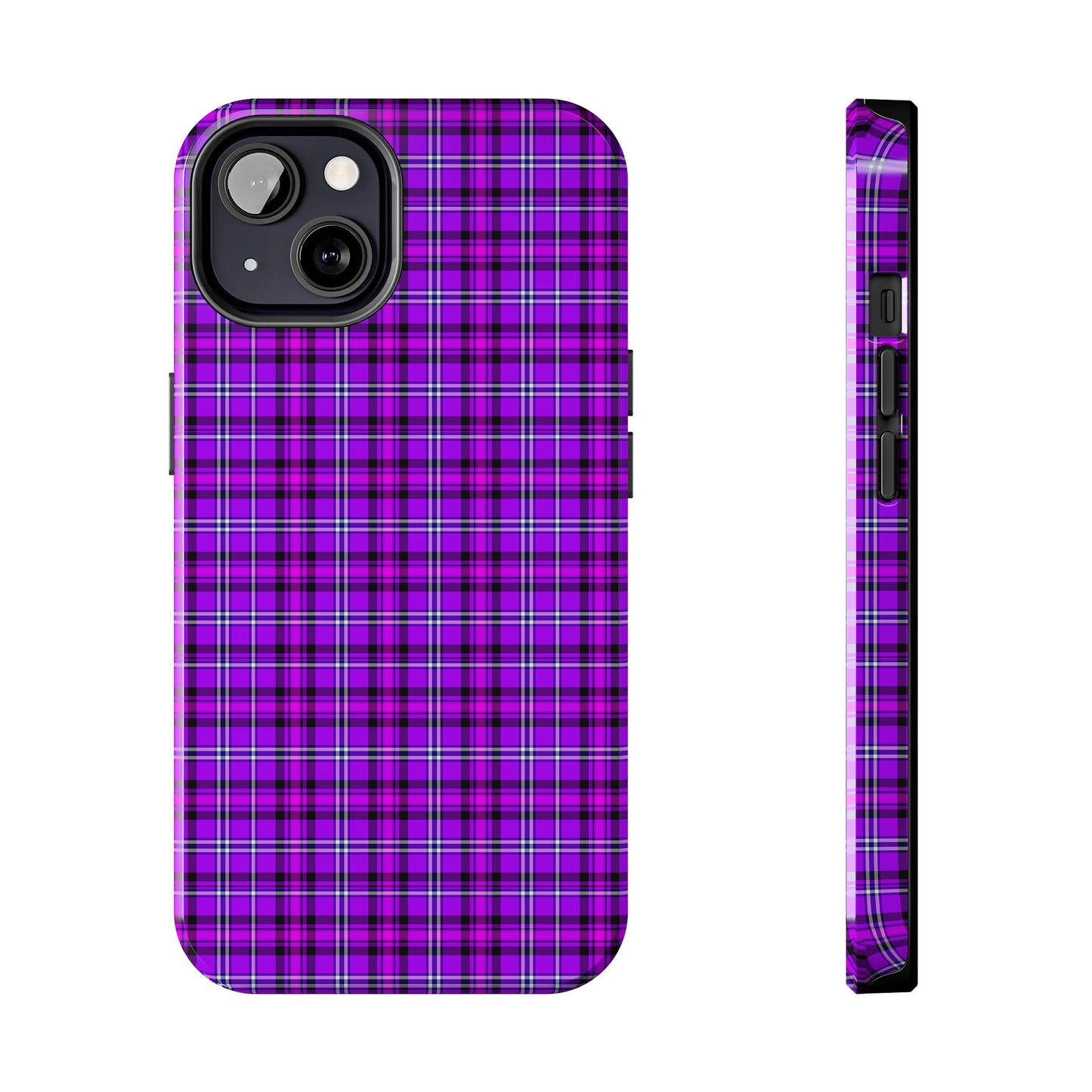Purple Plaid Stylish Tough Phone Cases, Durable Phone Cover, Protective Case, Trendy Design, Gifts for Her - Celtic Scents