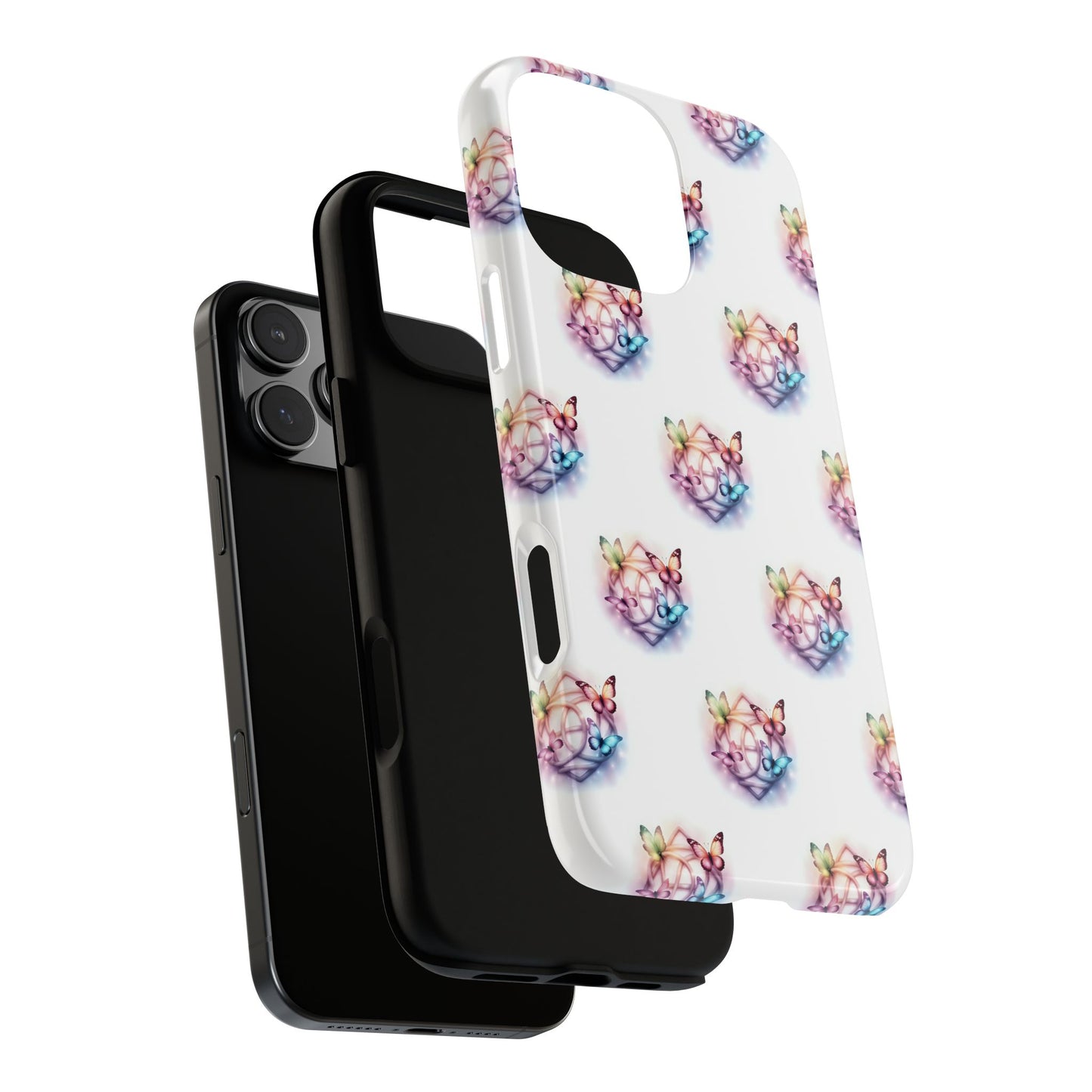 Colorful Butterflies Phone Case, Tough Cases, Cute Butterfly Lover Gift, Trendy Phone Cover, Nature Print Case