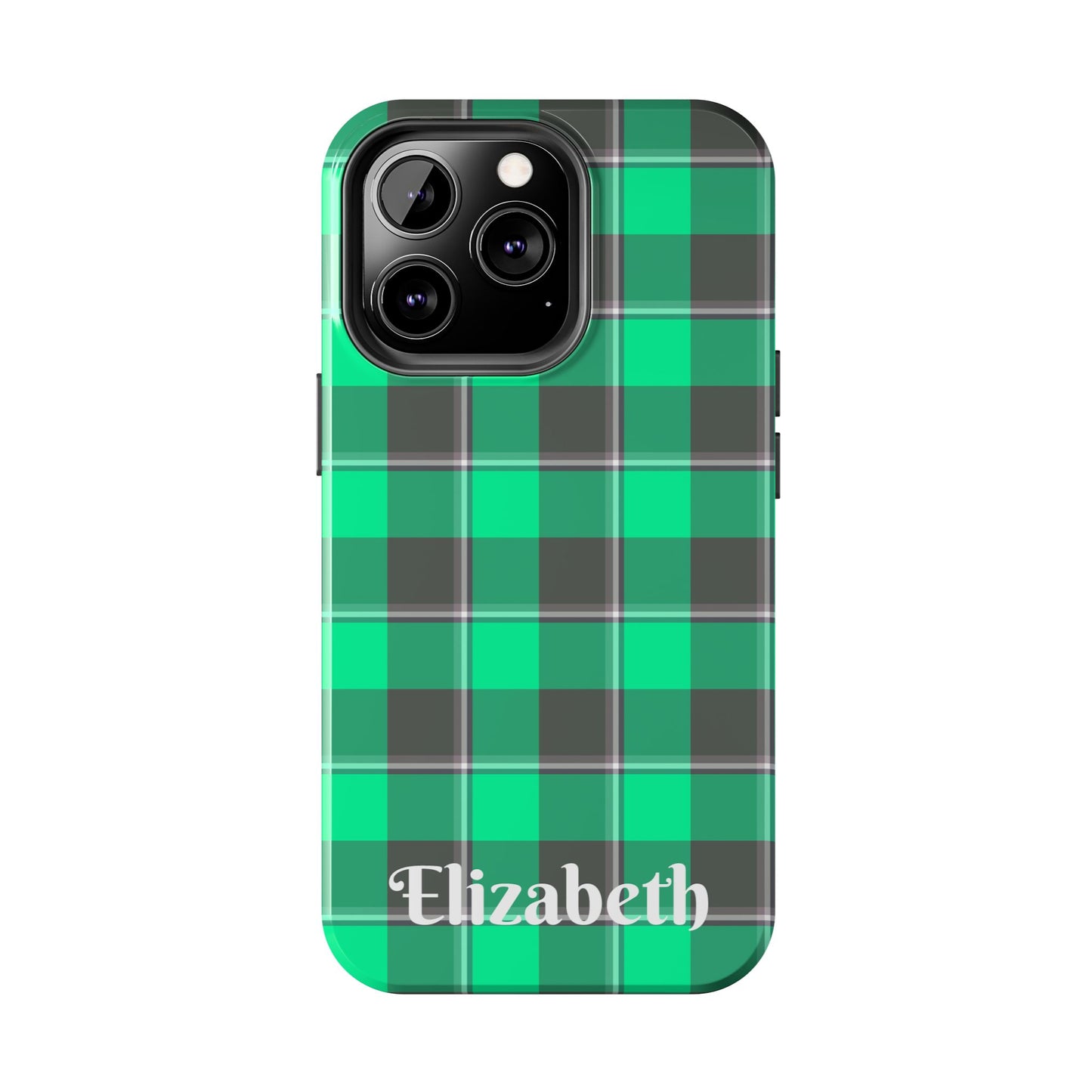 Personalized Plaid Tough Phone Case, Custom Phone Cover, Gifts for Her, Unique Cell Phone Case, Trendy Accessories, Holiday Gifts - Celtic Scents