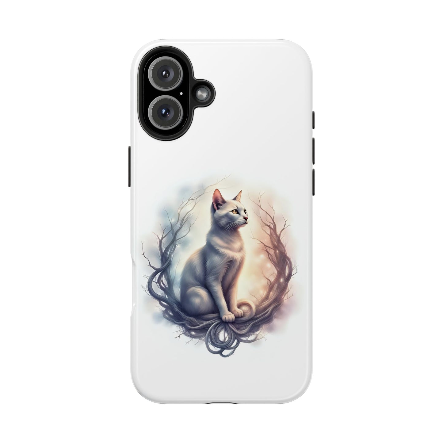 Artistic Cat Phone Case, Tough Phone Cases, Pet Lover Gift, Cat Lover Accessory, Unique Phone Cover, Protector Case - Celtic Scents