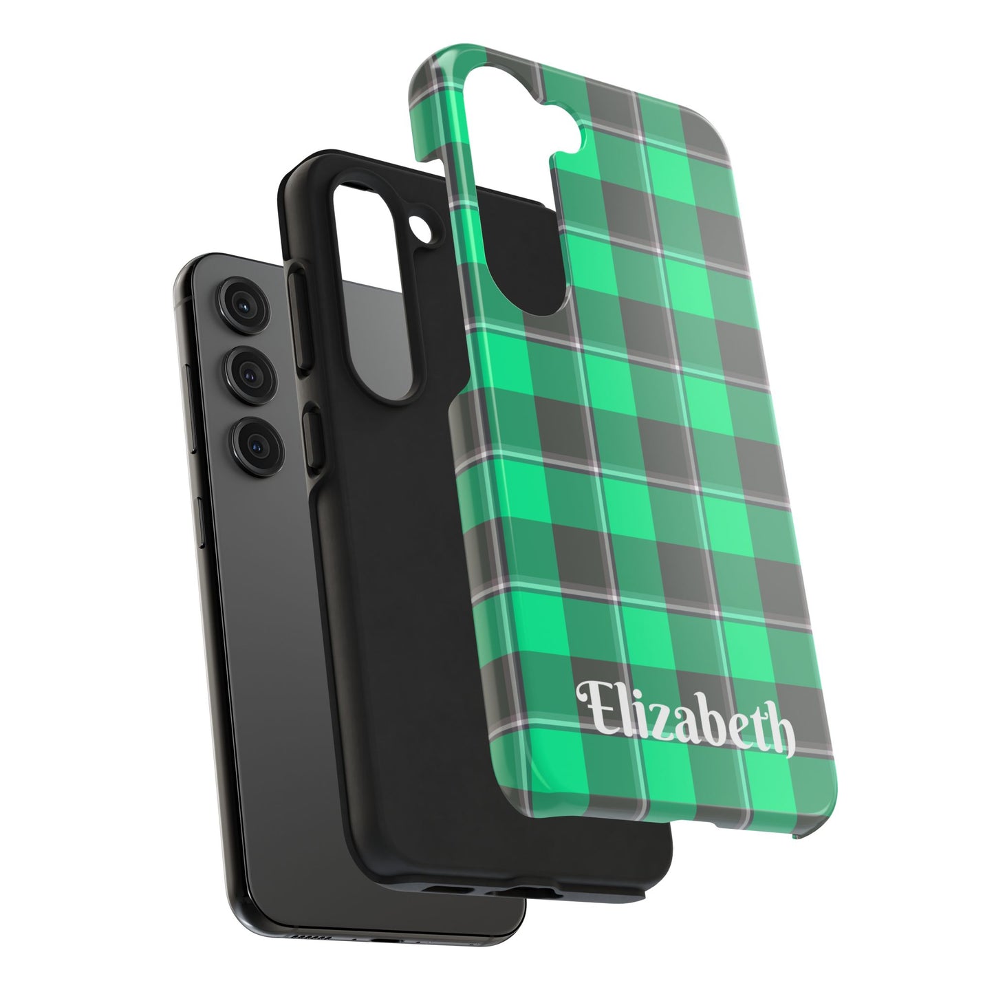Personalized Plaid Tough Phone Case, Custom Phone Cover, Gifts for Her, Unique Cell Phone Case, Trendy Accessories, Holiday Gifts