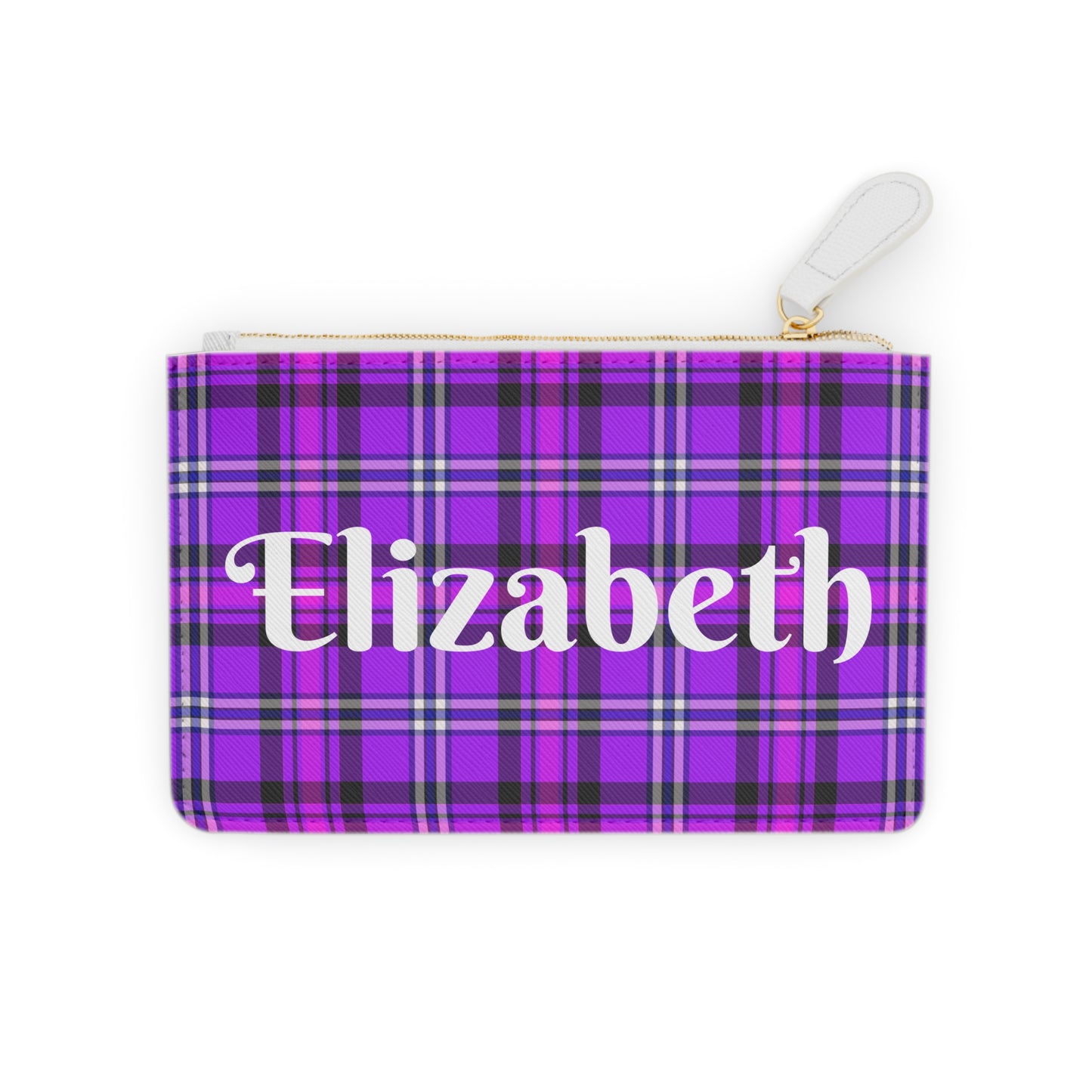 Personalized Plaid Mini Clutch Bag, Stylish Makeup Pouch, Fashion Accessory, Handbag Organizer, Gift for Her, Birthday, Holiday - Celtic Scents