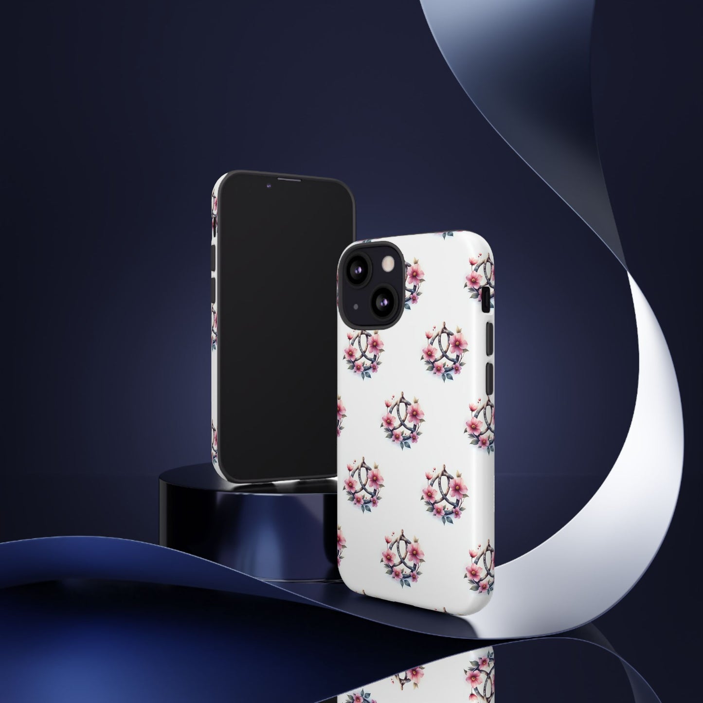 Floral Phone Case, Tough Phone Cover, Cute Protection for Mobile, Gift for Her, Celtic Knot Floral Pattern Case