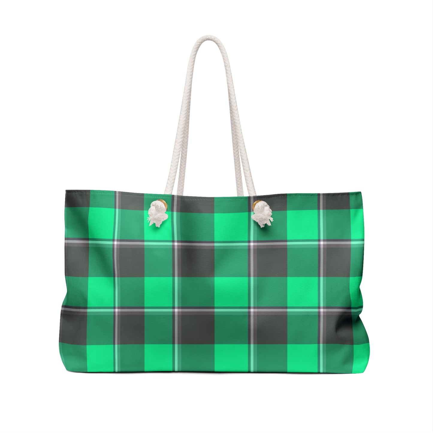 Personalized Plaid Weekender Bag, Stylish Travel Tote, Eco Friendly Overnight Bag, Custom Luggage Bag, Great for Weekend Getaways - Celtic Scents