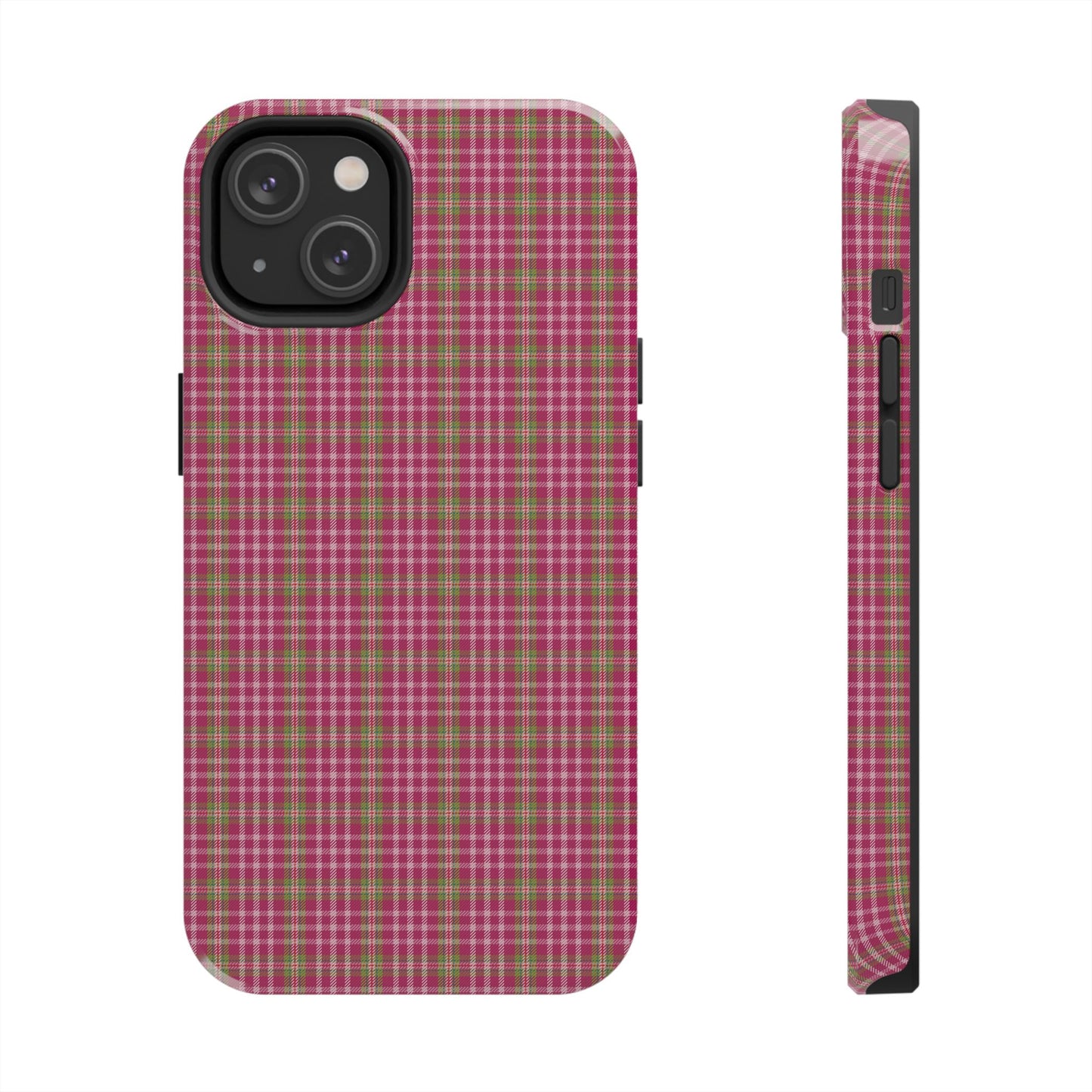 Stylish Tough Phone Cases - Protect Your Phone with Trendy Plaid Design, Gift for Her, Pink Plaid Design - Celtic Scents