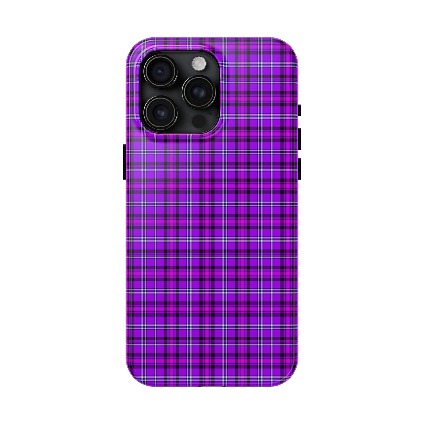 Purple Plaid Stylish Tough Phone Cases, Durable Phone Cover, Protective Case, Trendy Design, Gifts for Her - Celtic Scents