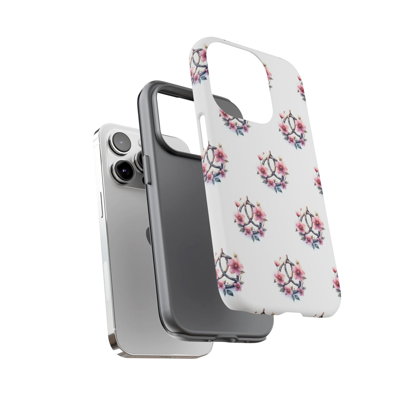 Floral Phone Case, Tough Phone Cover, Cute Protection for Mobile, Gift for Her, Celtic Knot Floral Pattern Case