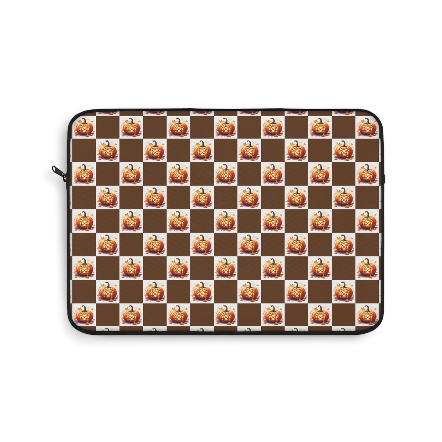 Cozy Fall Laptop Sleeve, Pumpkin Pattern Design, Autumn Tech Case, Gift for Students, Computer Bag, Seasonal Decor - Celtic Scents