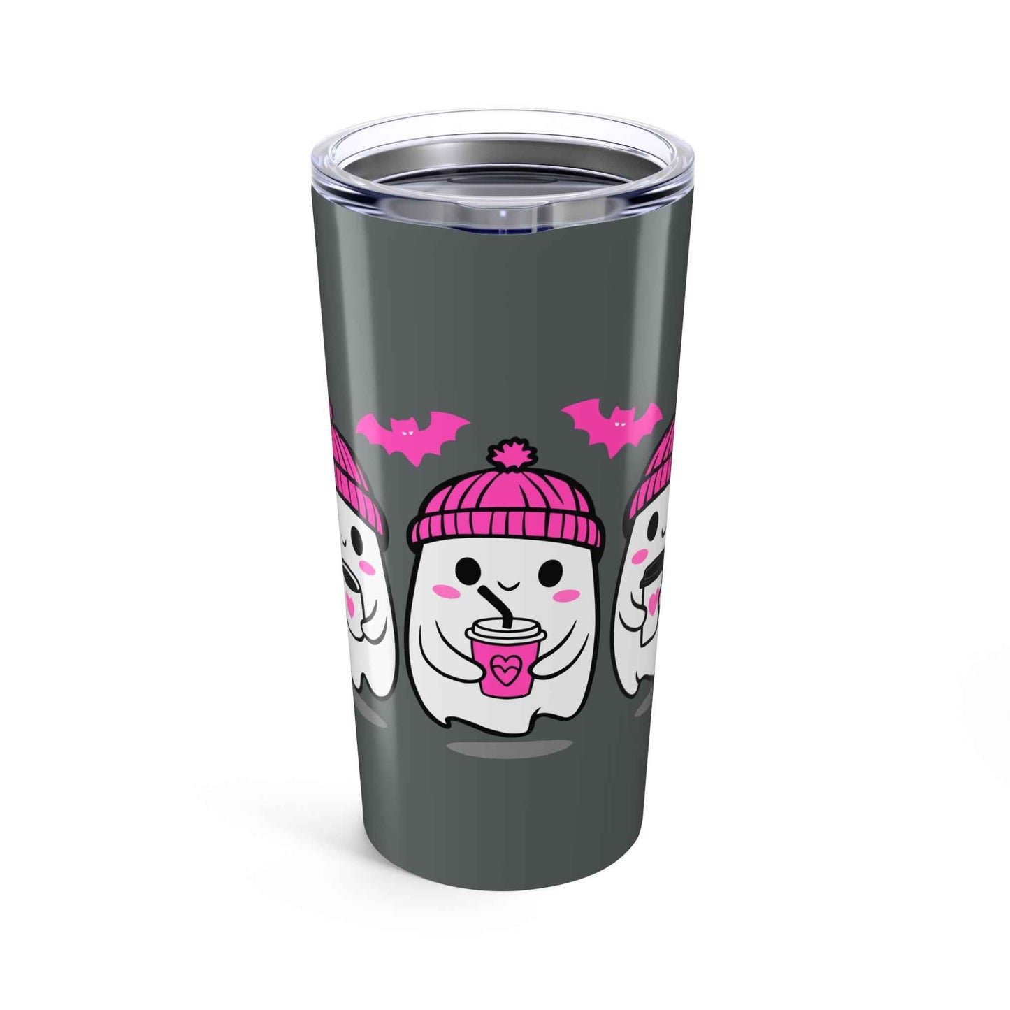 Cute Ghosts Halloween Tumbler 20oz, Travel Mug, Party Gift, Coffee Cup, Boo Brew Design, Fall Decor, Trick or Treat Drinkware