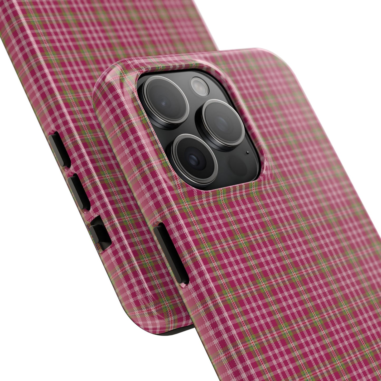 Stylish Tough Phone Cases - Protect Your Phone with Trendy Plaid Design, Gift for Her, Pink Plaid Design - Celtic Scents