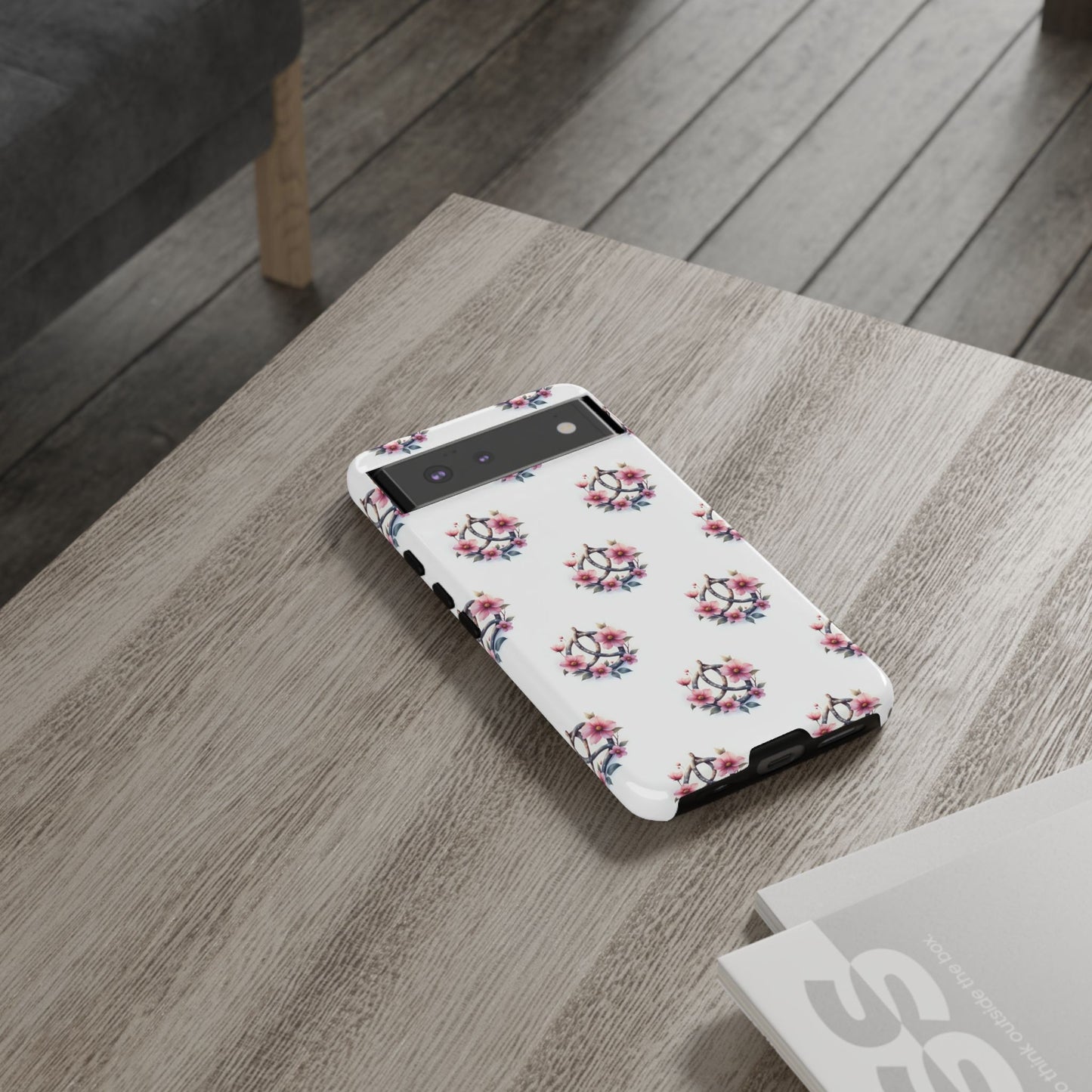 Floral Phone Case, Tough Phone Cover, Cute Protection for Mobile, Gift for Her, Celtic Knot Floral Pattern Case