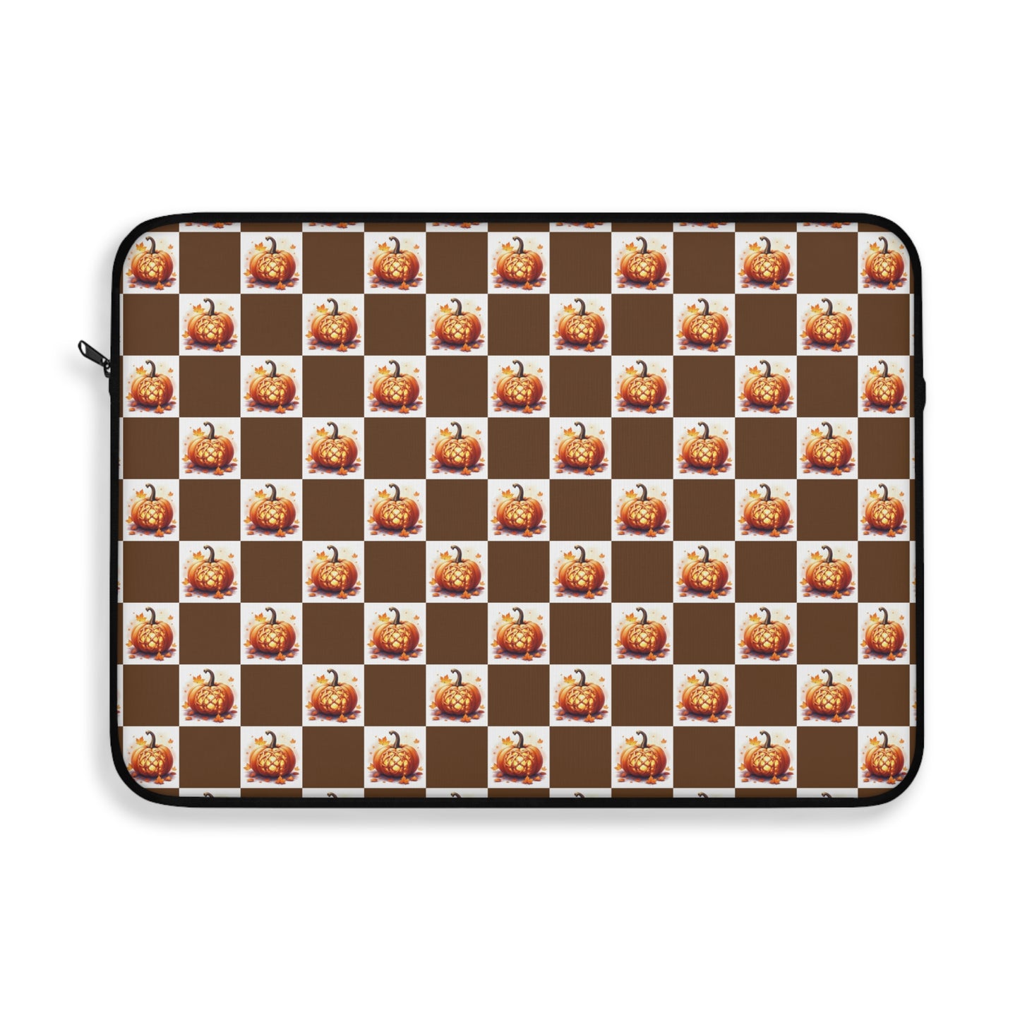 Cozy Fall Laptop Sleeve, Pumpkin Pattern Design, Autumn Tech Case, Gift for Students, Computer Bag, Seasonal Decor - Celtic Scents