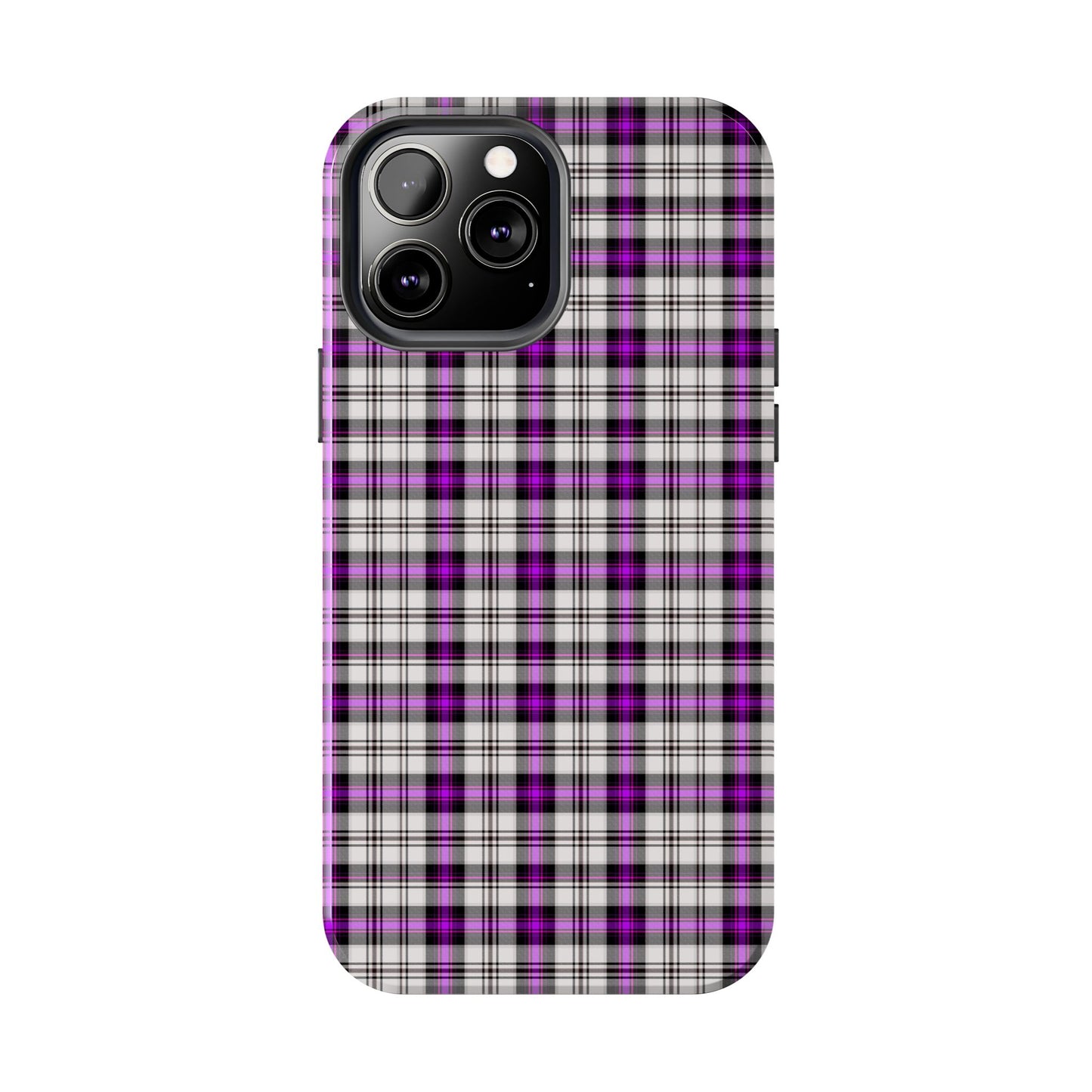 Stylish Tough Phone Case, Purple Plaid Protective Cover, Cute Gift for Teens, Cell Phone Accessory, Trendy Tech - Celtic Scents