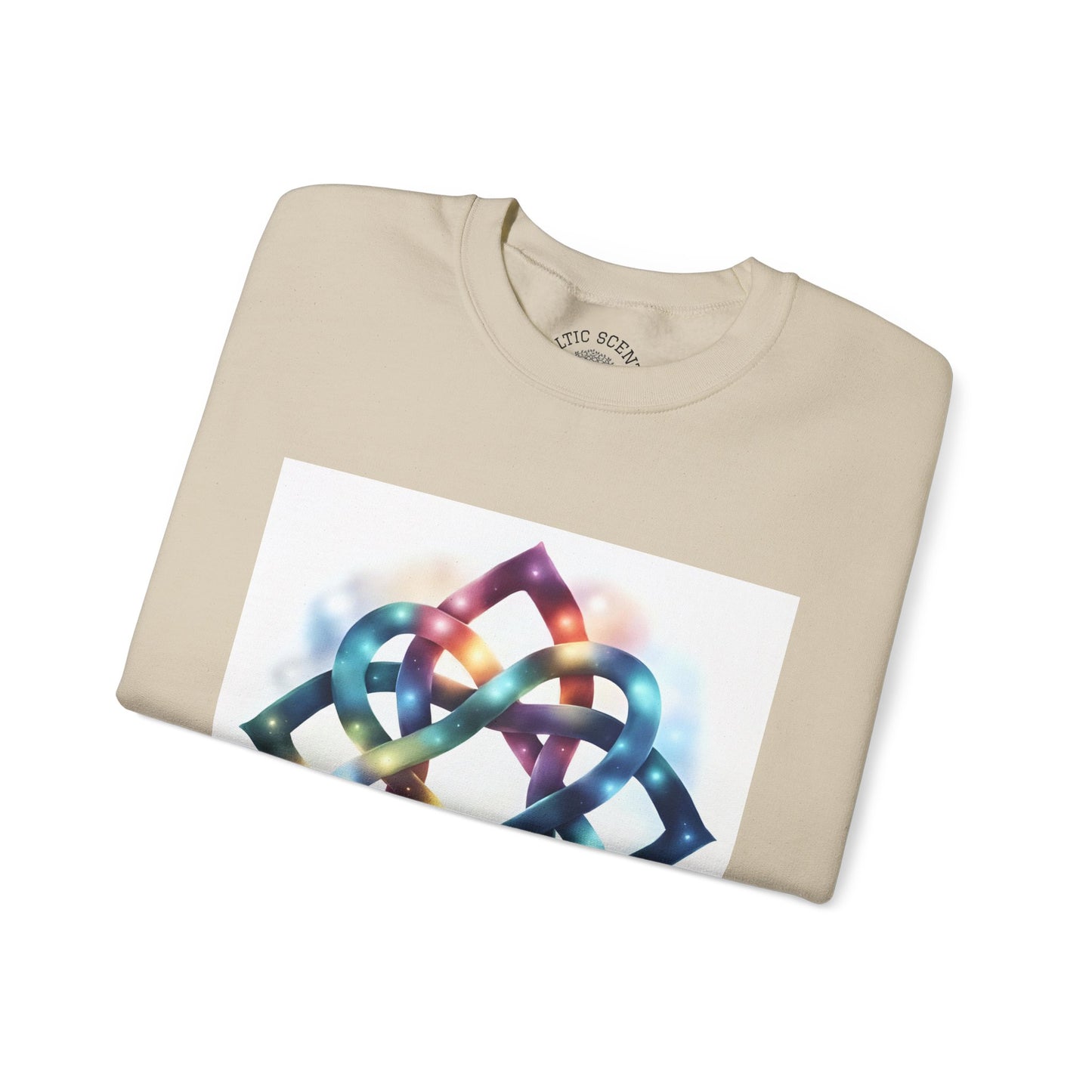 Colorful Infinity Knot Crewneck Sweatshirt | Cozy Unisex Sweatshirt for Every Occasion, Gift for Him, Her, Holidays, Casual Wear - Celtic Scents