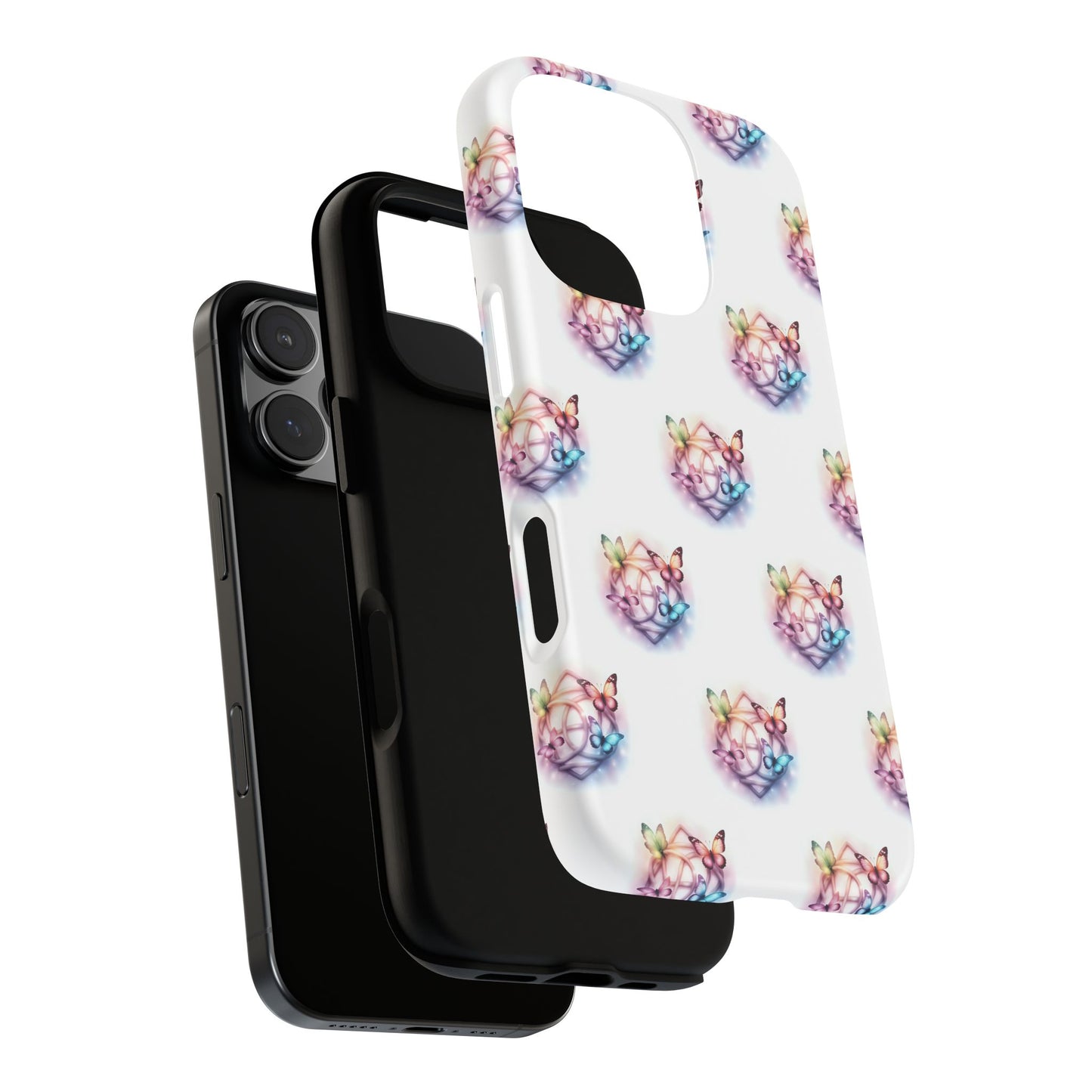 Colorful Butterflies Phone Case, Tough Cases, Cute Butterfly Lover Gift, Trendy Phone Cover, Nature Print Case