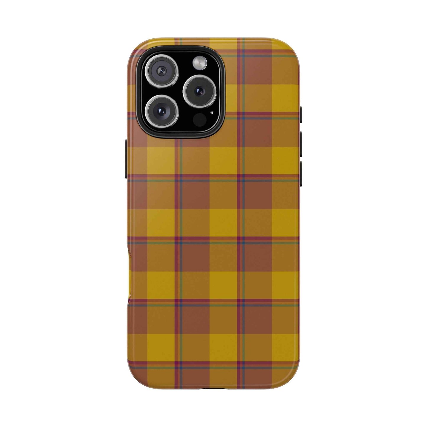 Plaid Tough Phone Case, Durable Phone Cover, Fall Inspired Accessory, Gift for Her, Stylish Cell Phone Protector