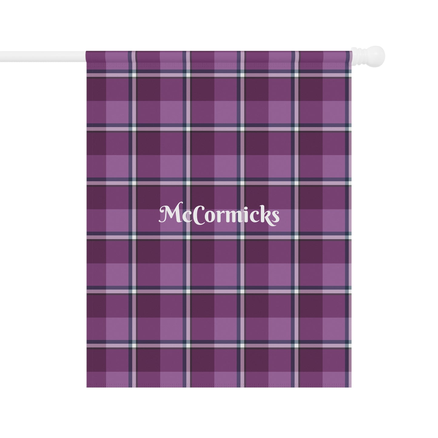 Plaid Garden Banner, Personalized Outdoor Decor, Home and Patio Decoration, Rustic Style Garden - Celtic Scents