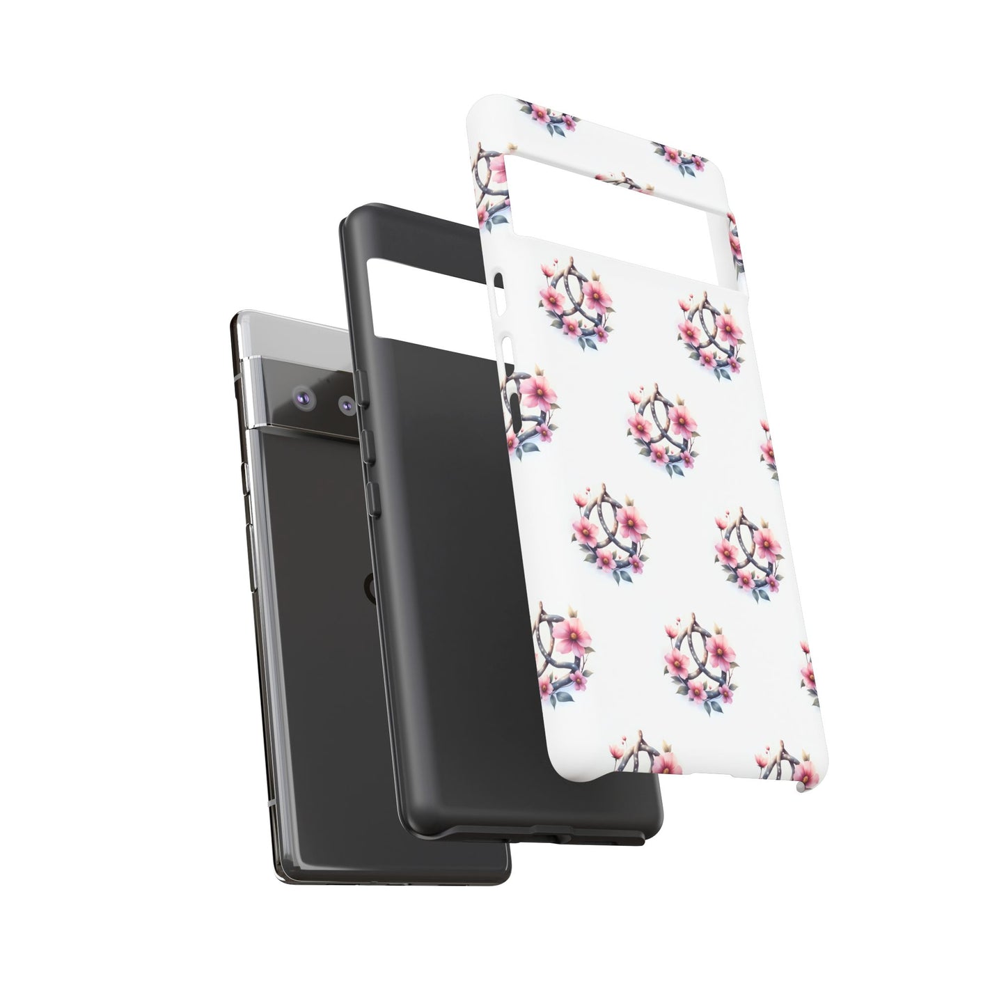 Floral Phone Case, Tough Phone Cover, Cute Protection for Mobile, Gift for Her, Celtic Knot Floral Pattern Case