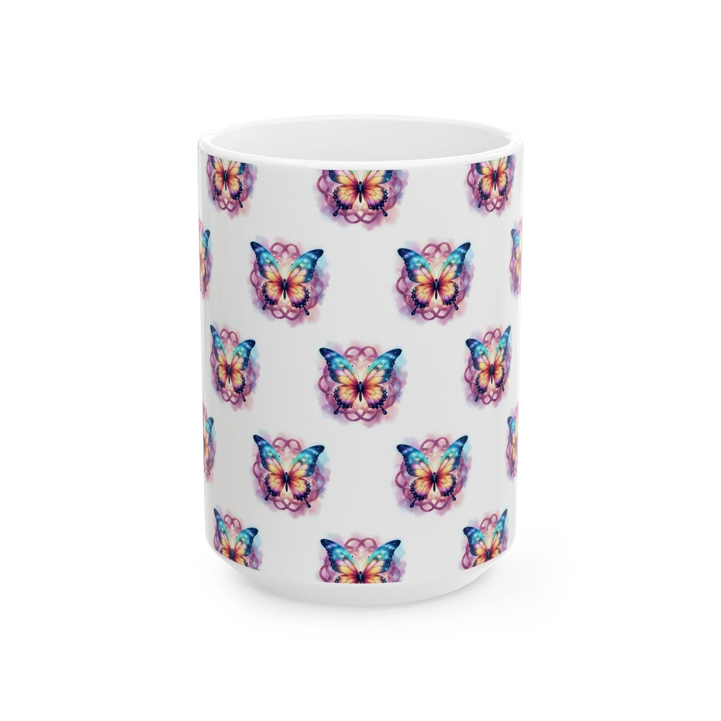 Colorful Butterfly Ceramic Mug - Vibrant Drinkware for Nature Lovers, Gift for Birthdays, Mother's Day, or Just Because - Celtic Scents