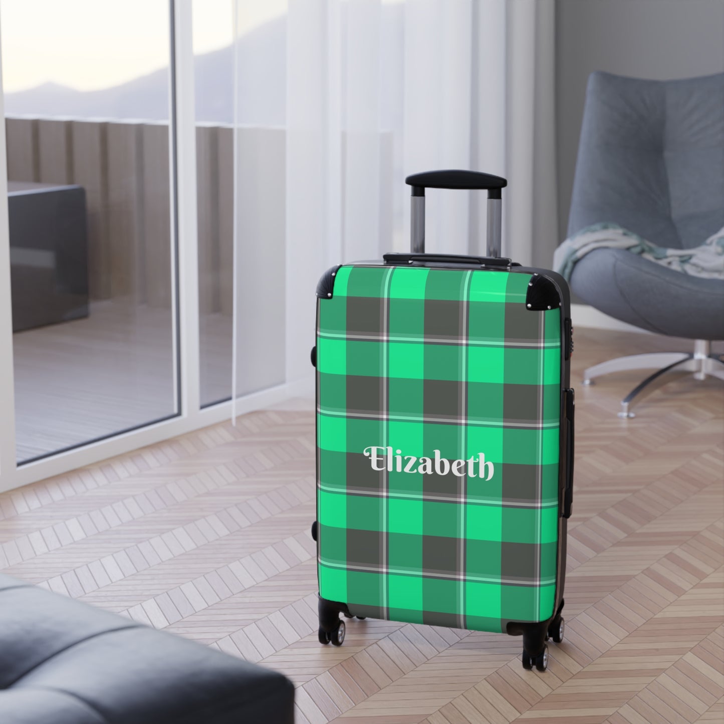 Personalized Travel Suitcase, Custom Luggage for Travelers, Stylish Carry-On, Unique Gift for Adventure, Monogrammed Bag - Celtic Scents