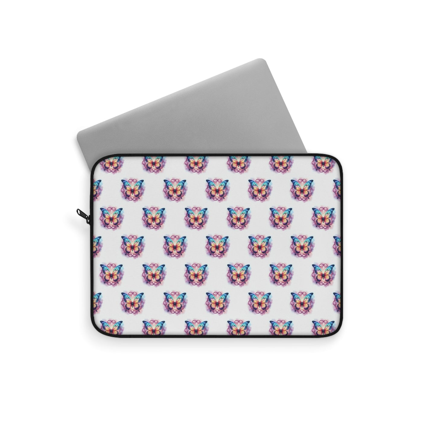 Colorful Butterfly Design Laptop Sleeve, Padded Computer Case, Cute Tech Accessory, Gift for Students - Celtic Scents
