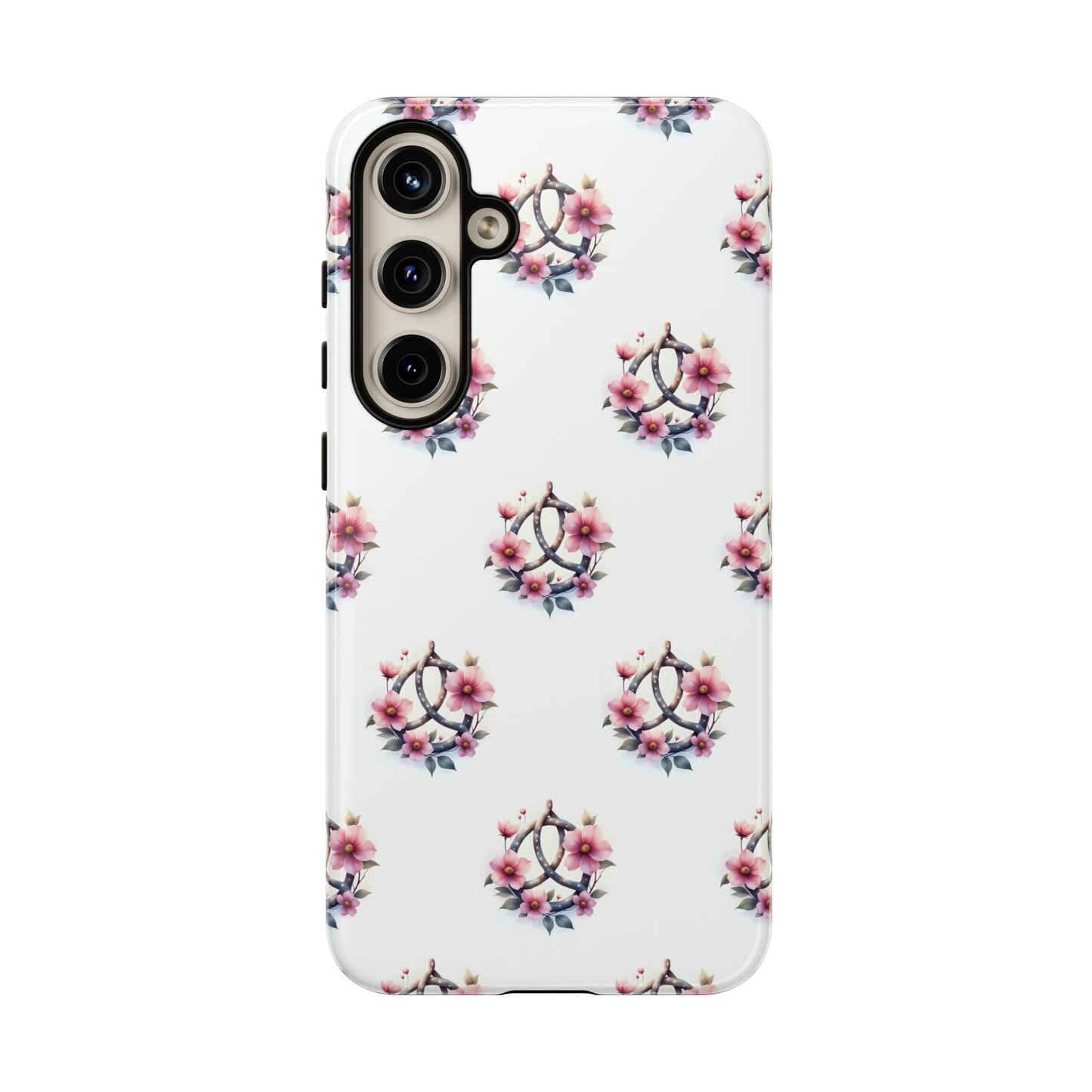 Floral Phone Case, Tough Phone Cover, Cute Protection for Mobile, Gift for Her, Celtic Knot Floral Pattern Case