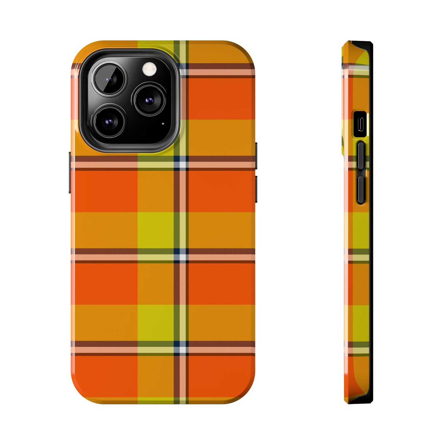 Vibrant Autumn Plaid Phone Case | Tough Phone Protector, Colorful Tech Accessory, Stylish Gift for Him/Her, Fun Birthday Present, Trendy - Celtic Scents