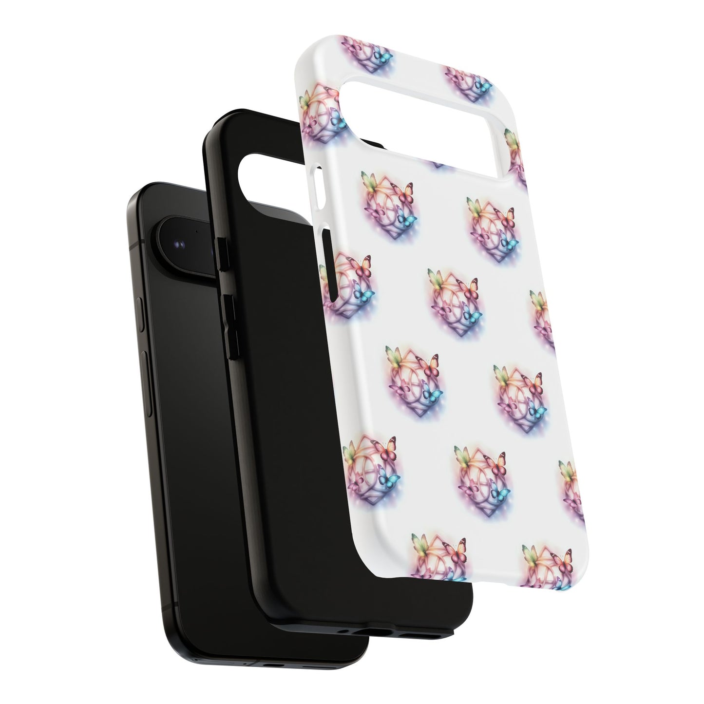 Colorful Butterflies Phone Case, Tough Cases, Cute Butterfly Lover Gift, Trendy Phone Cover, Nature Print Case
