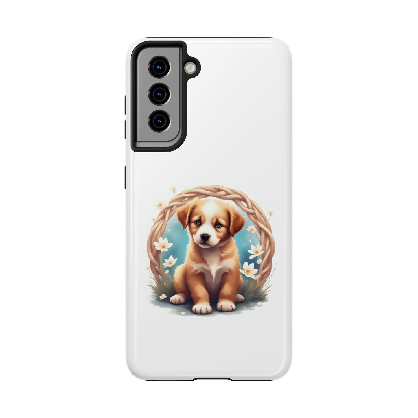 Cute Puppy Phone Case, Tough Case for Dog Lovers, Pet Gift, Protector Case for iPhone, Custom Phone Cover - Celtic Scents