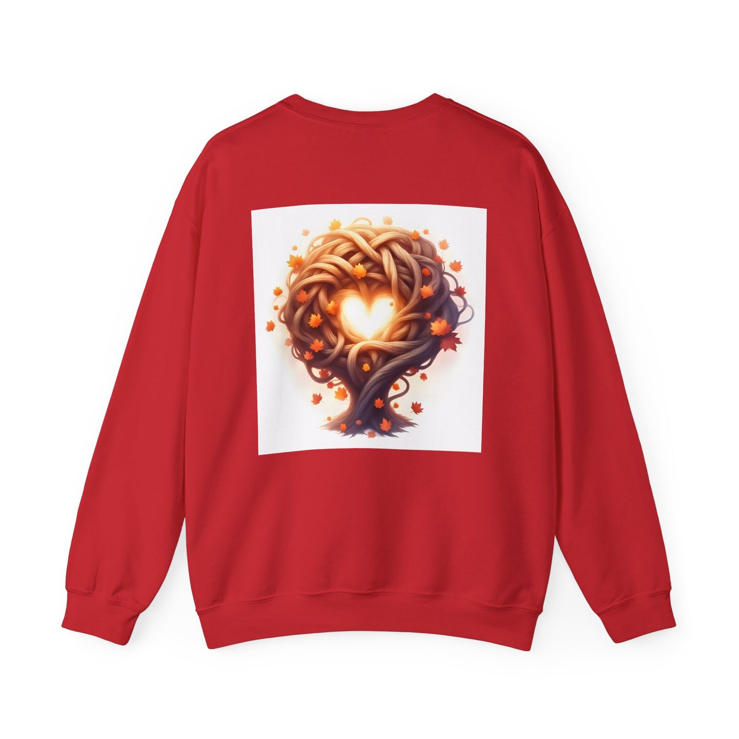 Heart Tree Crewneck Sweatshirt, Cozy Love Sweatshirt, Unisex Gift for Loved Ones, Fall Fashion, Nature-Inspired Apparel - Celtic Scents